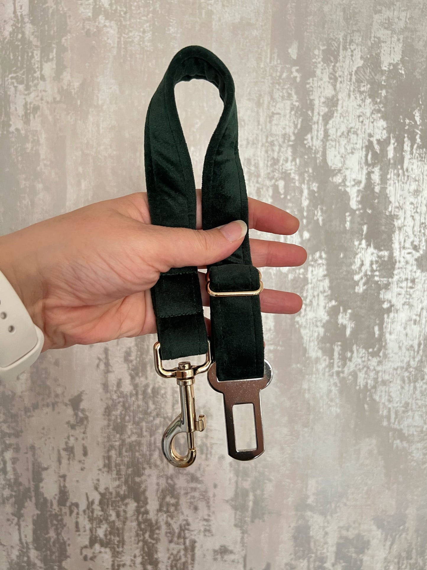 Seatbelt | Fabric - Dark Green Velvet