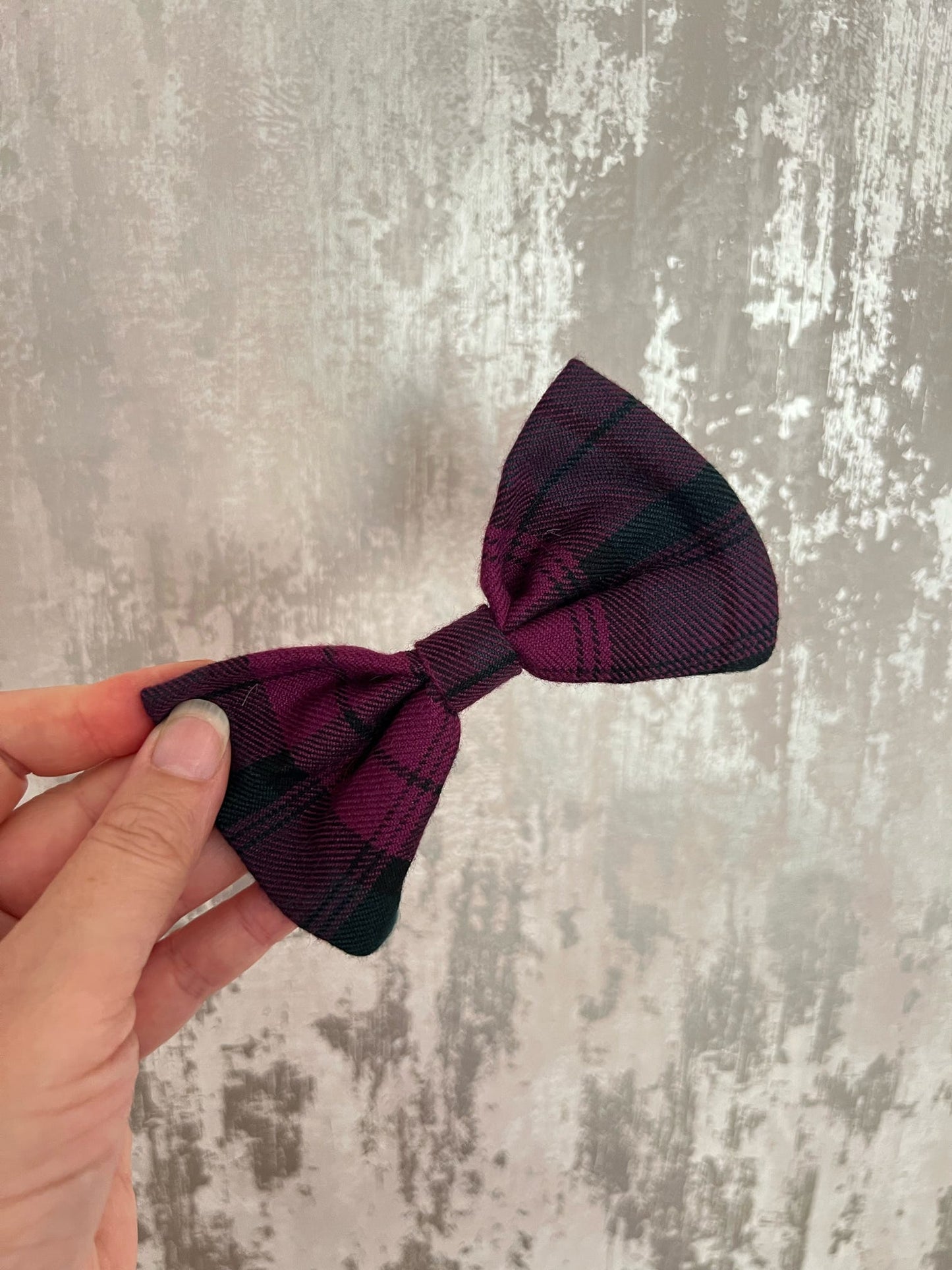 Fabric | Bow tie M - Purple Tartan