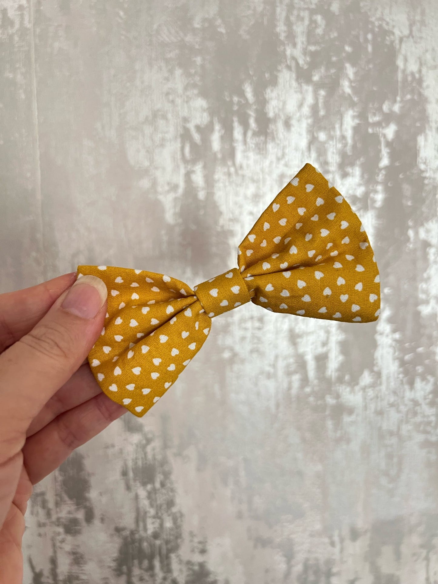 Fabric | Bowtie - Mustard Hearts