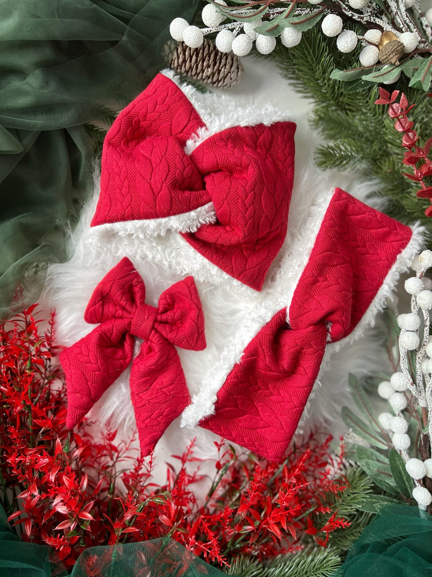 Custom Made | Mama Band - Red Cable Knit