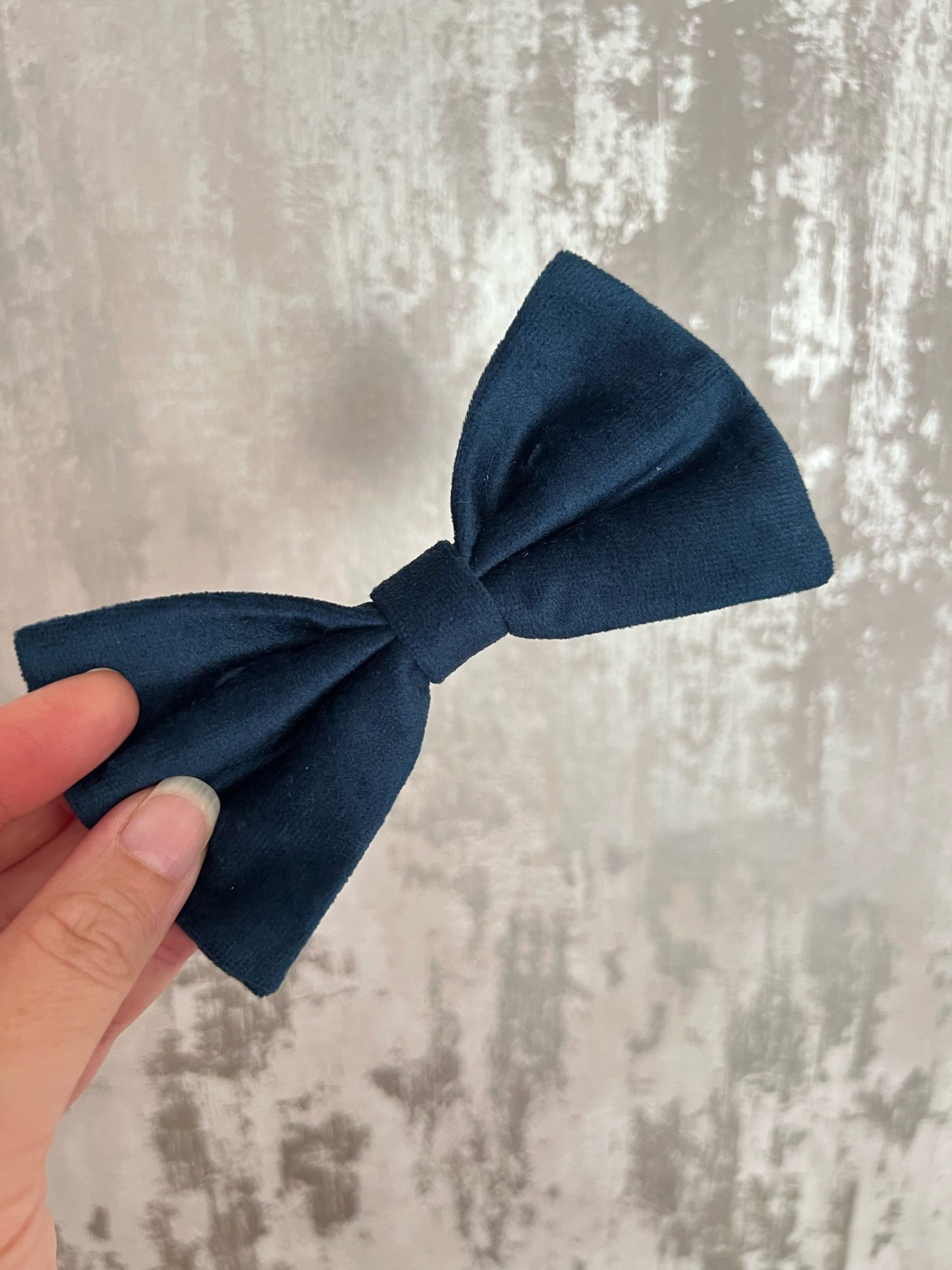 Fabric | Bow tie M - Navy Velvet