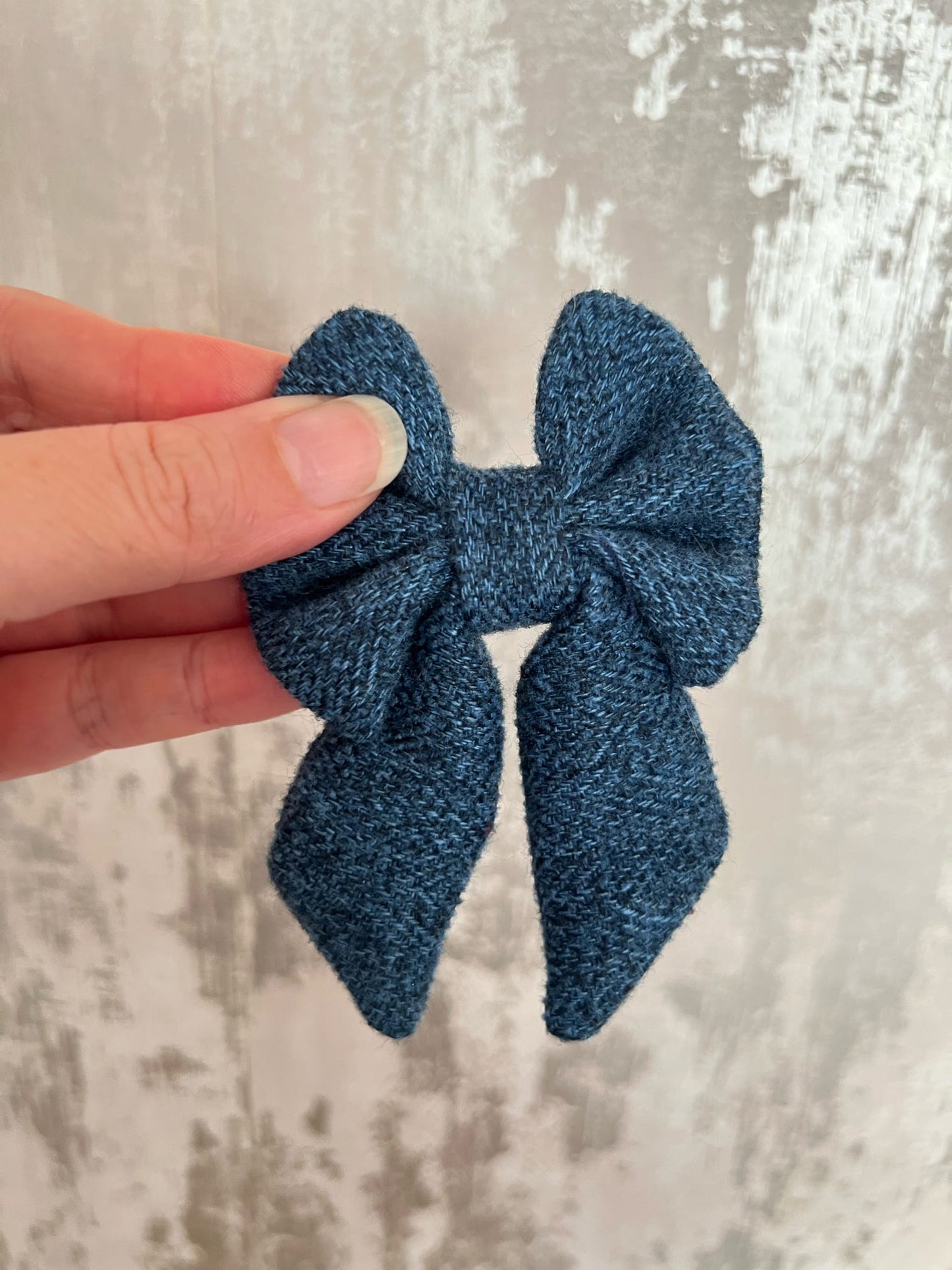 Fabric | Sailor Bow - Navy Tweed
