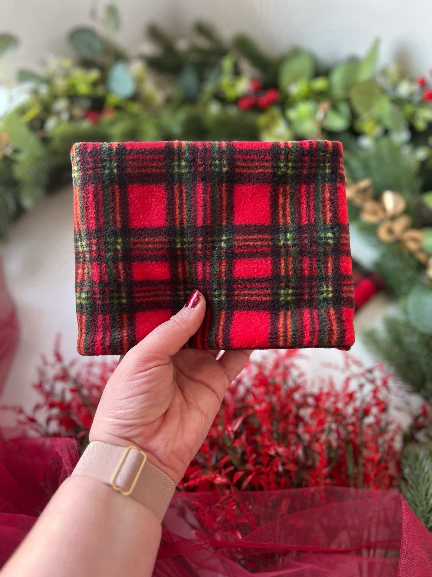 Fleece | Snood | Similar to Small - Festive Tartan