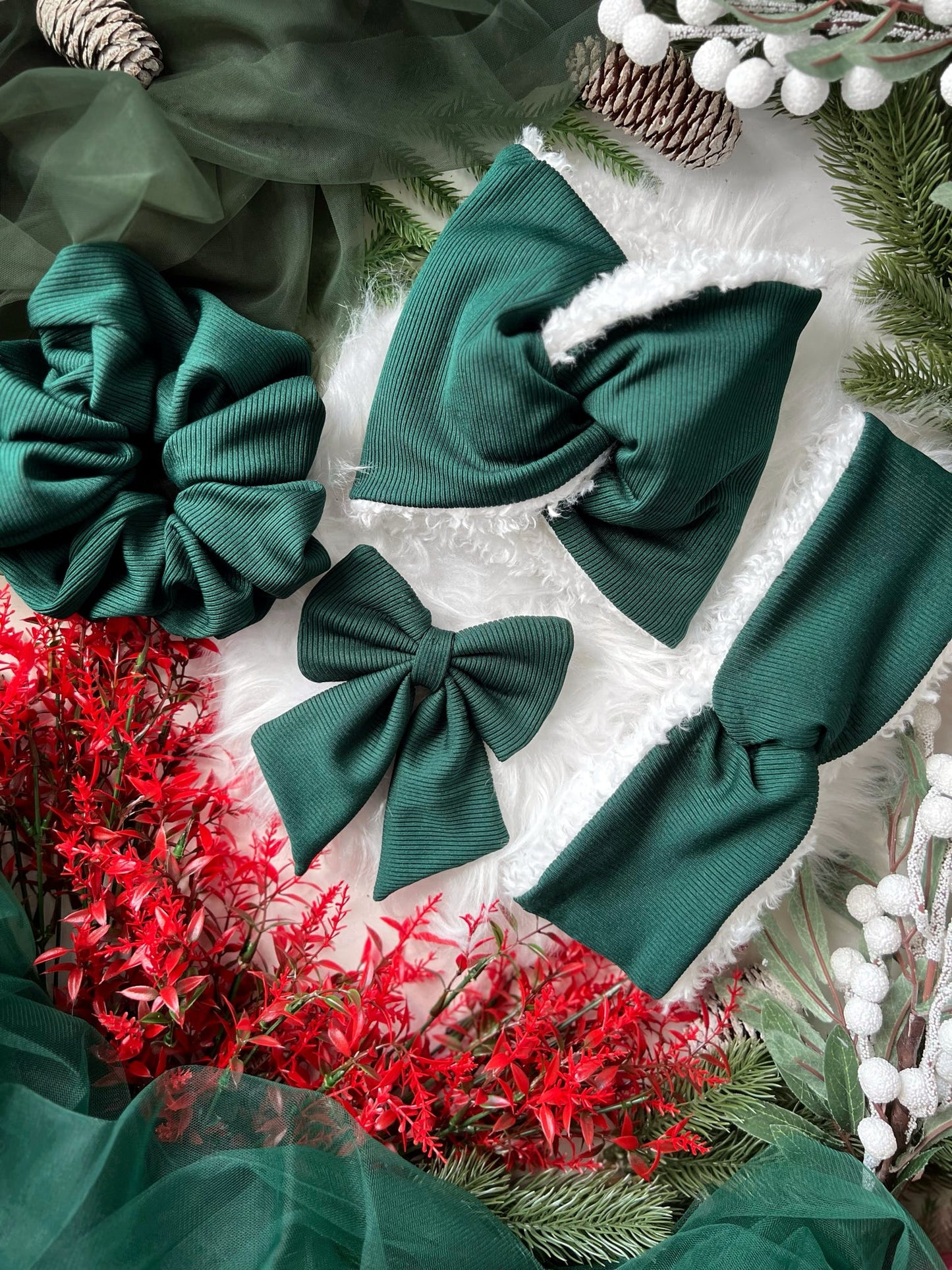 Custom Made | Mama Band - Festive Green Rib