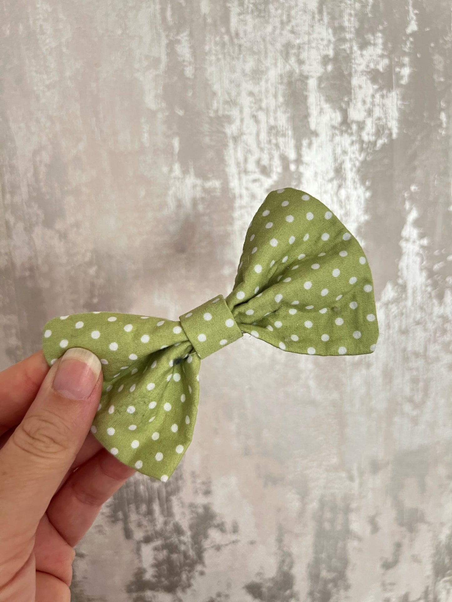Fabric | Bowtie - Green Polka Dot