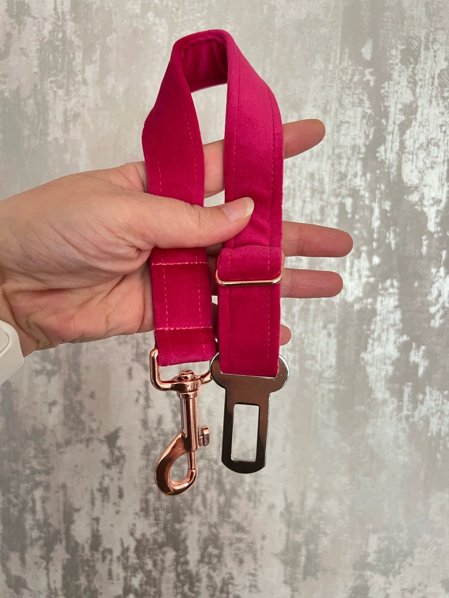 Seatbelt | Fabric - Hot Pink Velvet