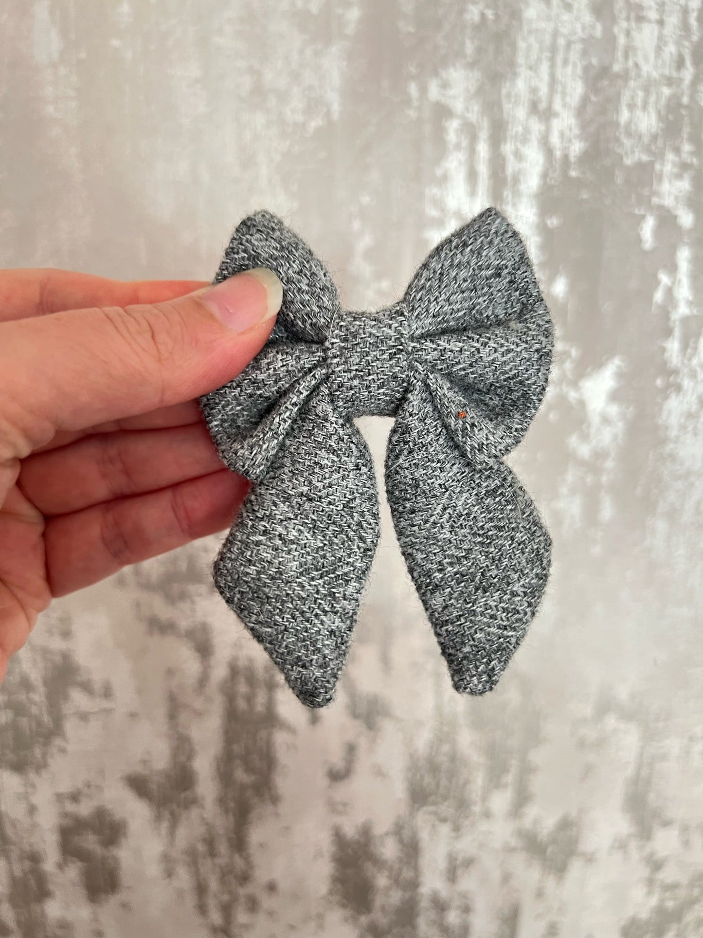 Fabric | Sailor Bow - Grey Tweed