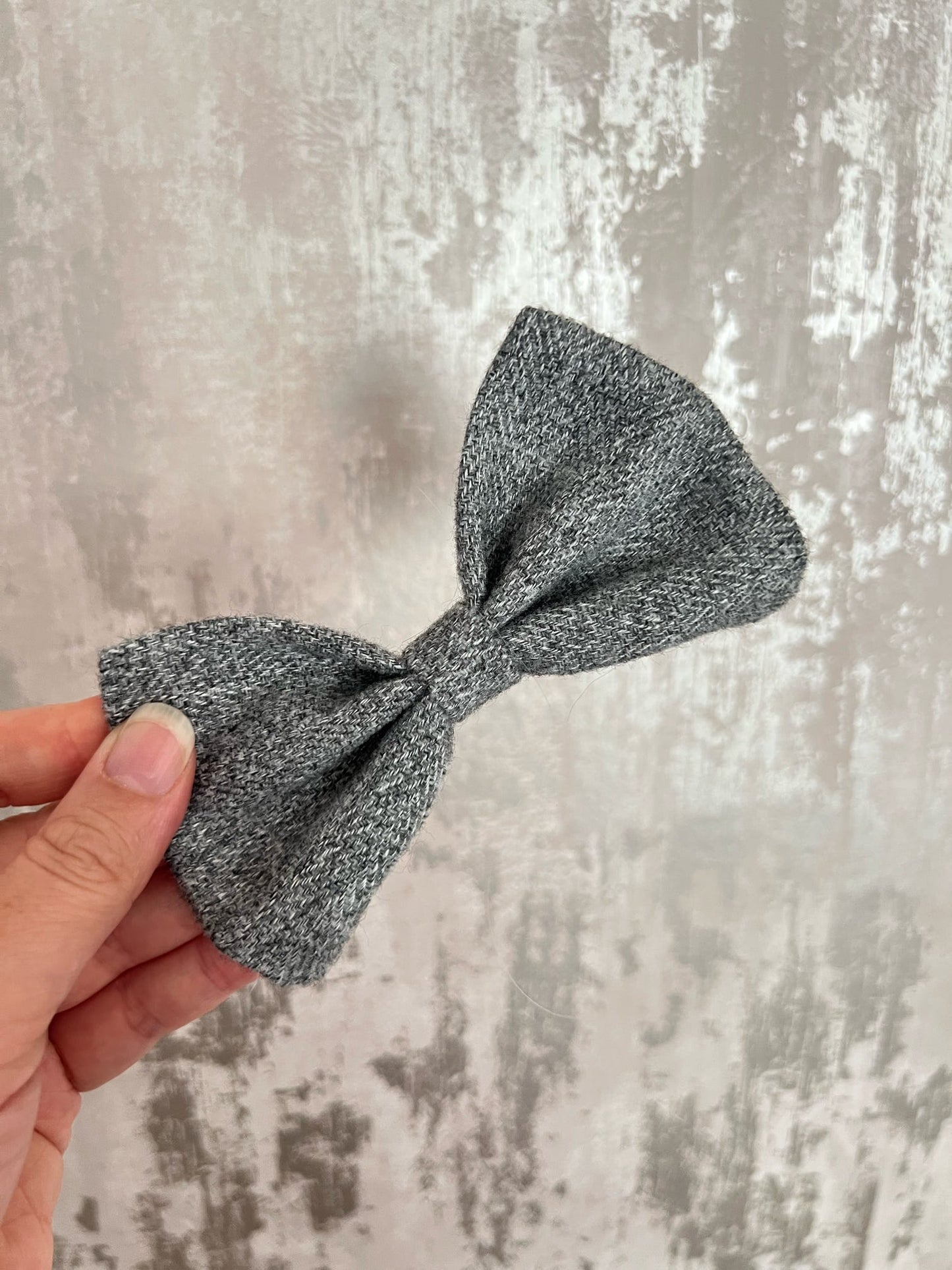 Fabric | Bow tie M - Grey Tweed