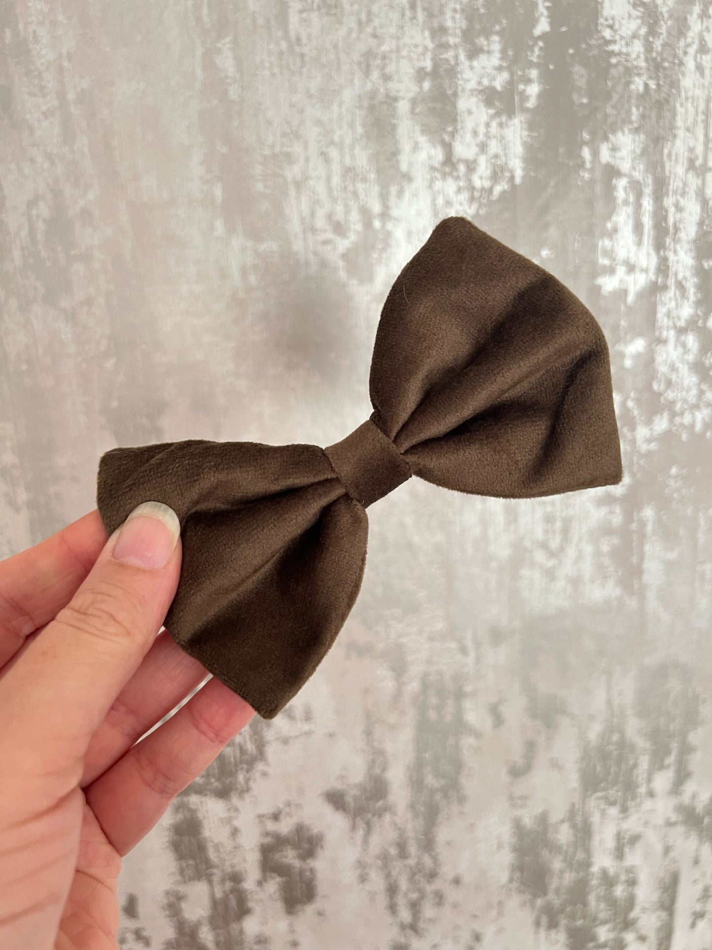 Fabric | Bow tie M - Brown Velvet