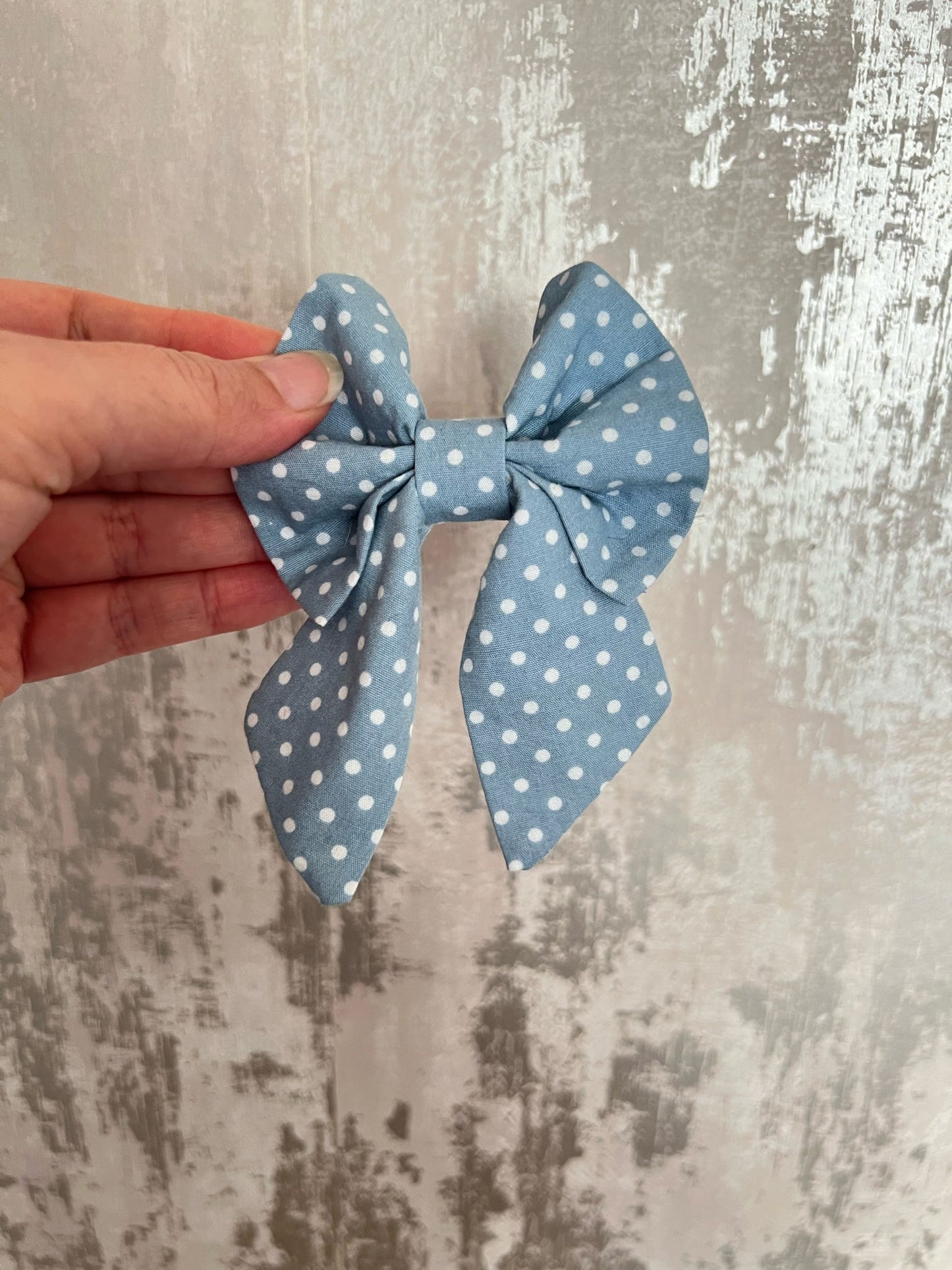 Fabric | Sailor Bow - Blue Polka Dot