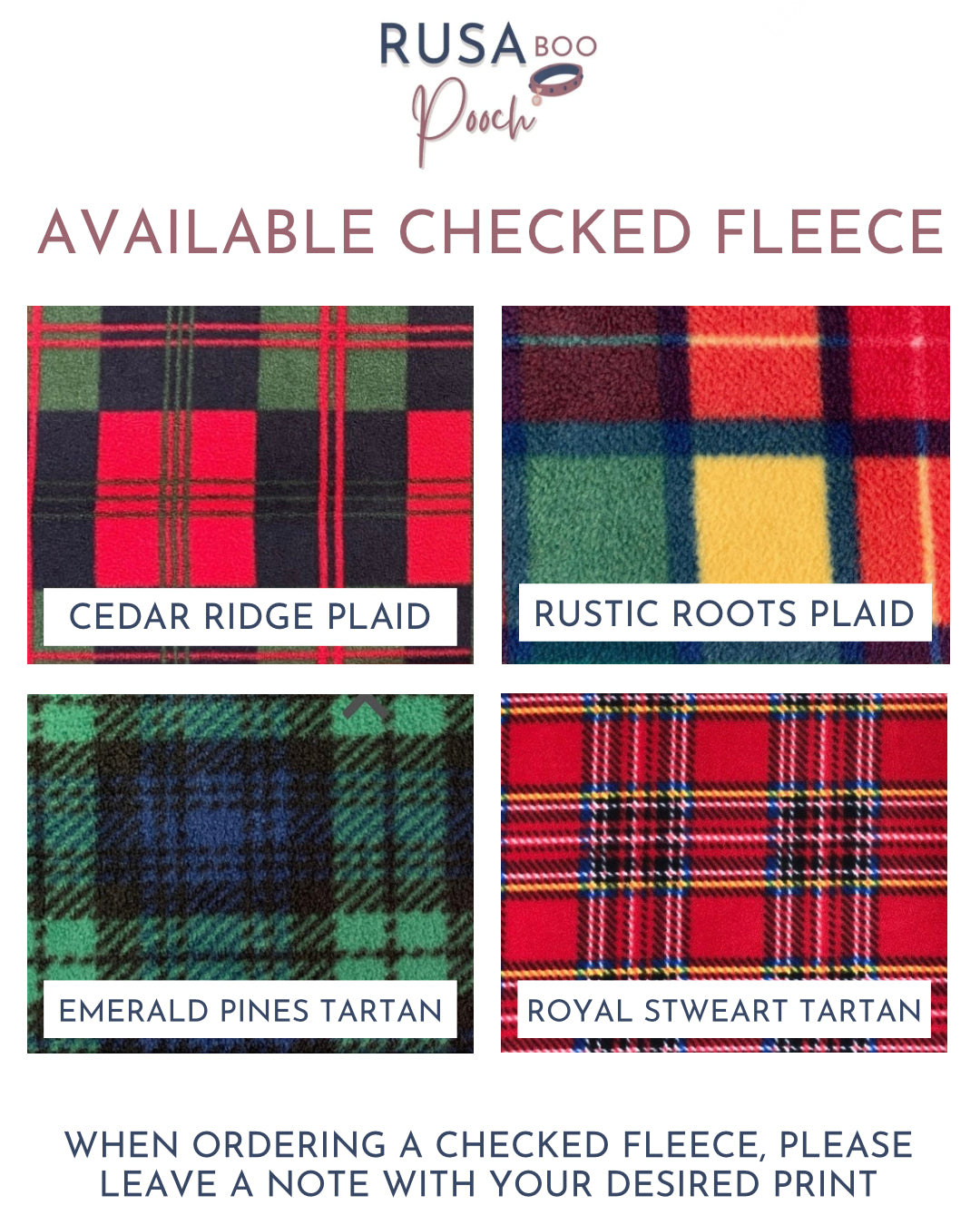 Fleece - Polar Fleece | Four Legged - Custom Checked Pattern