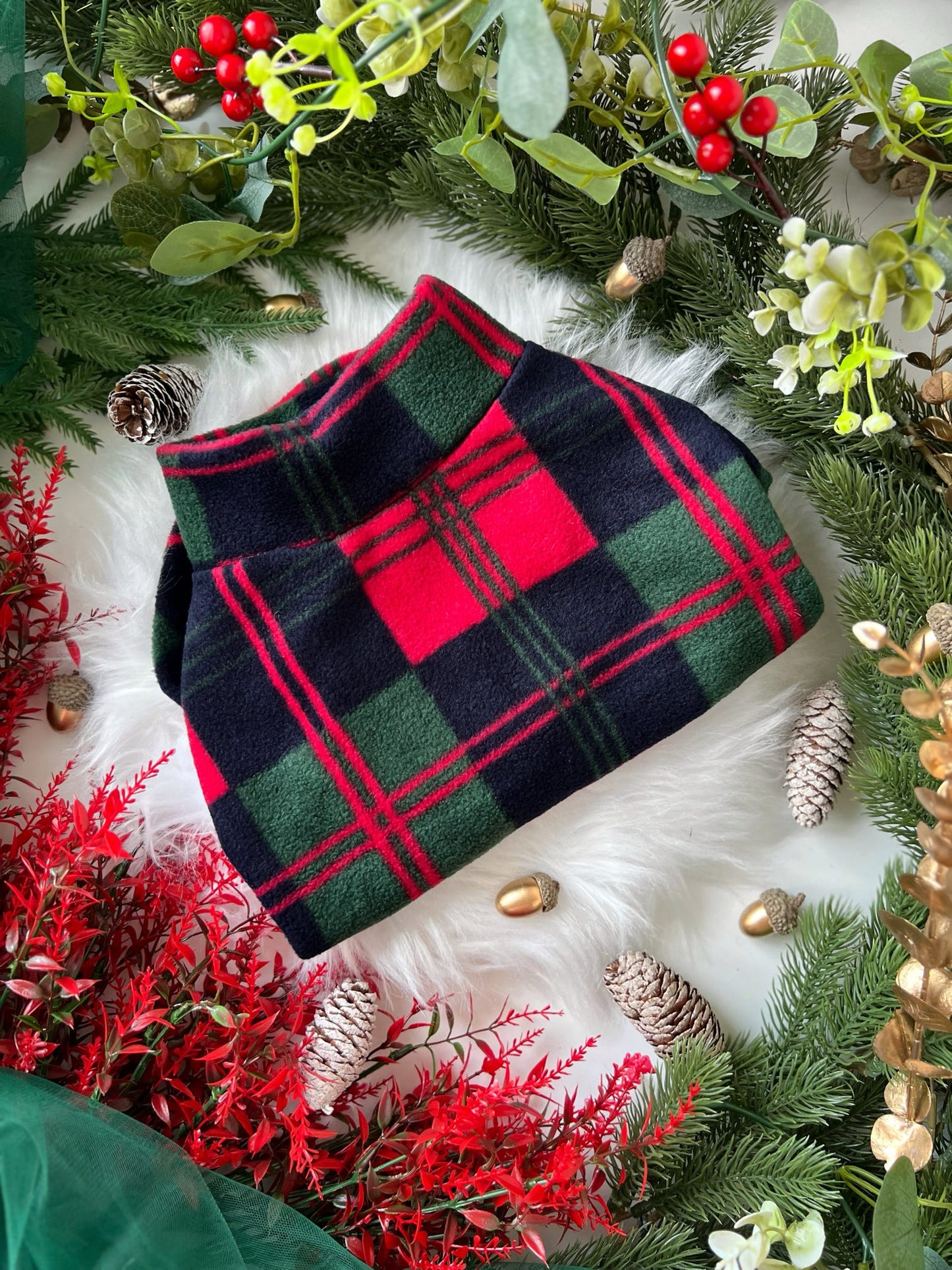 Custom Made | Polar Fleece | Four Legged - Cedar Ridge Plaid