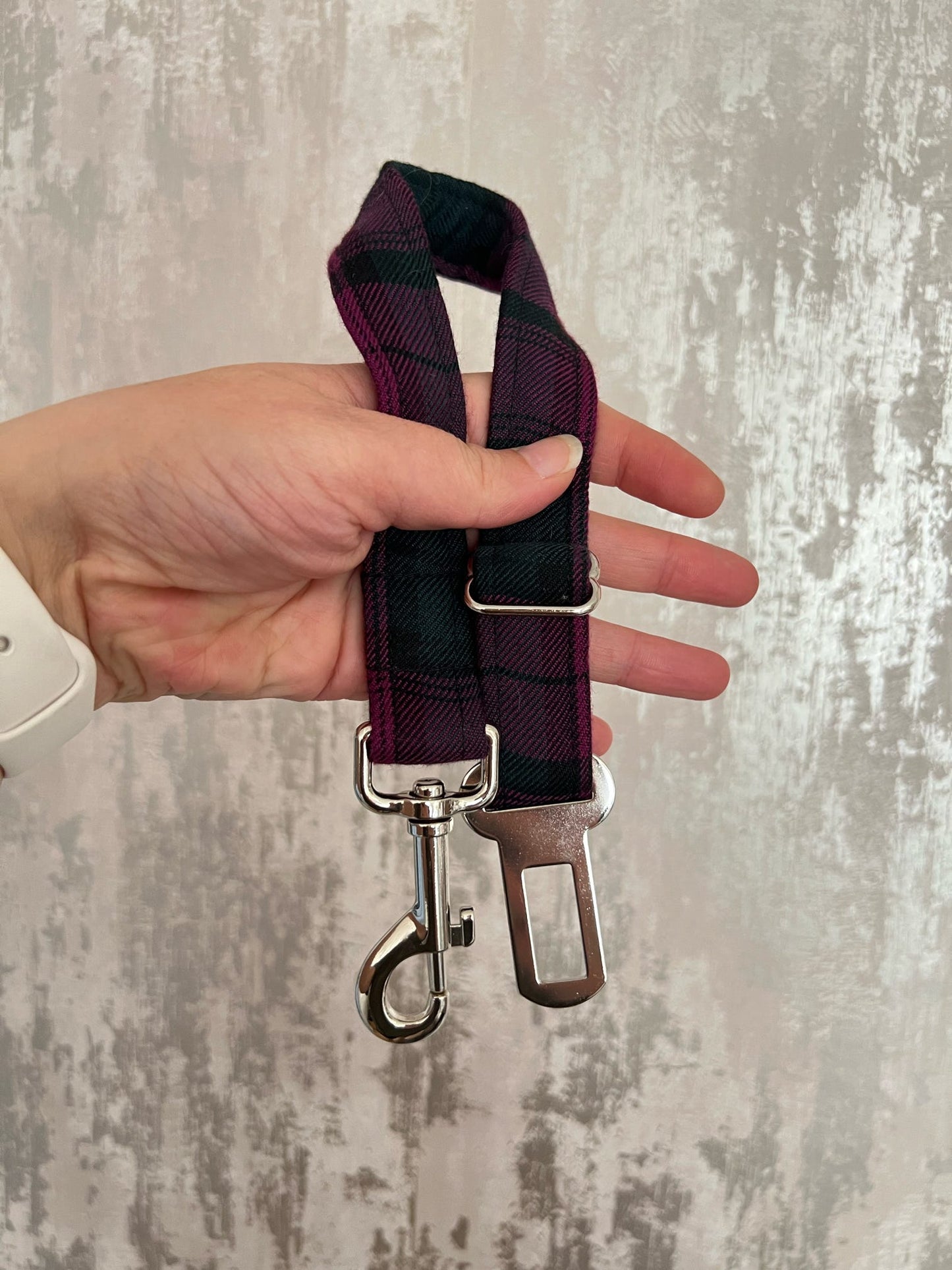 Seatbelt | Fabric - Purple Tartan