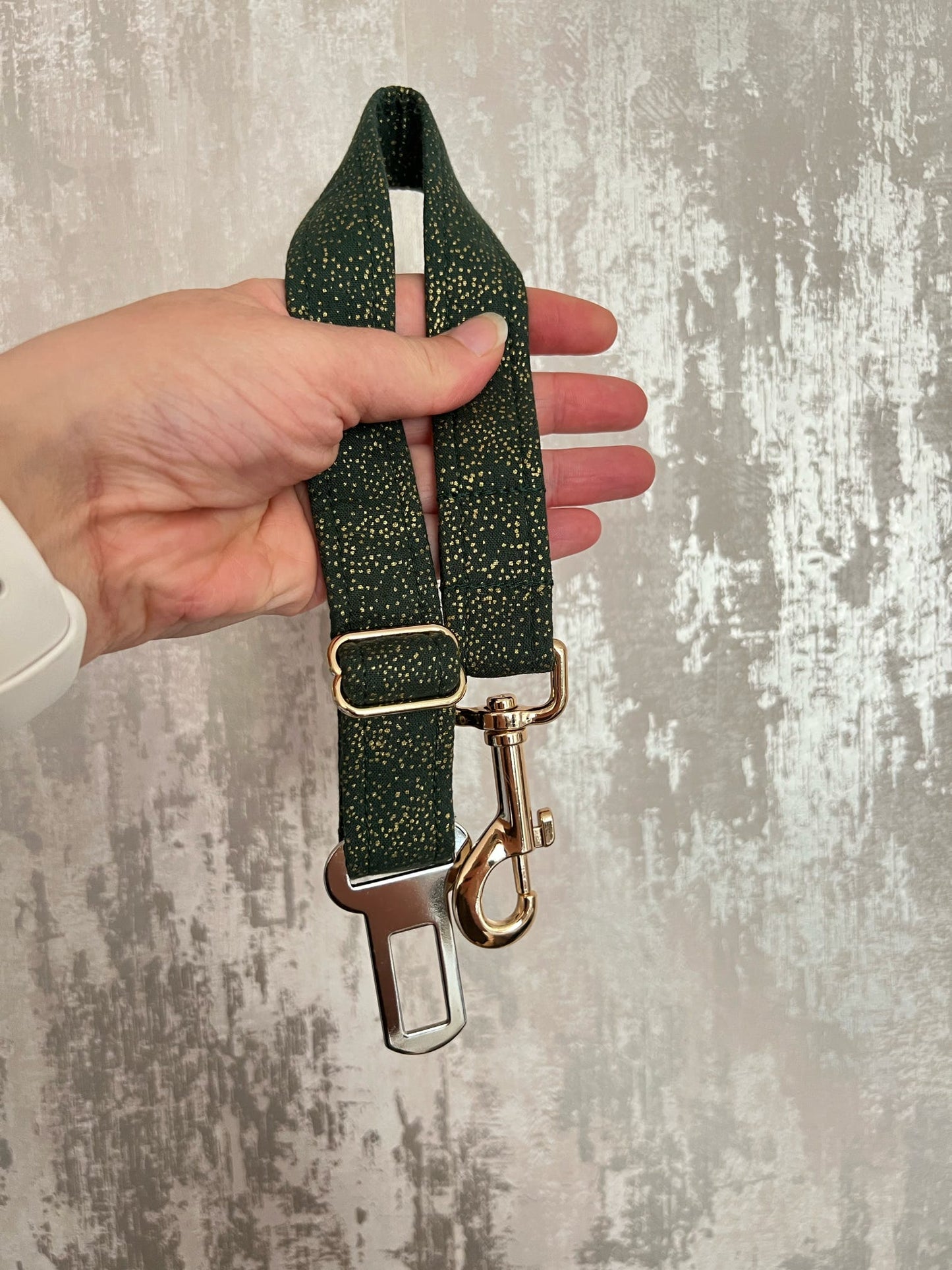 Seatbelt | Fabric - Green & Gold