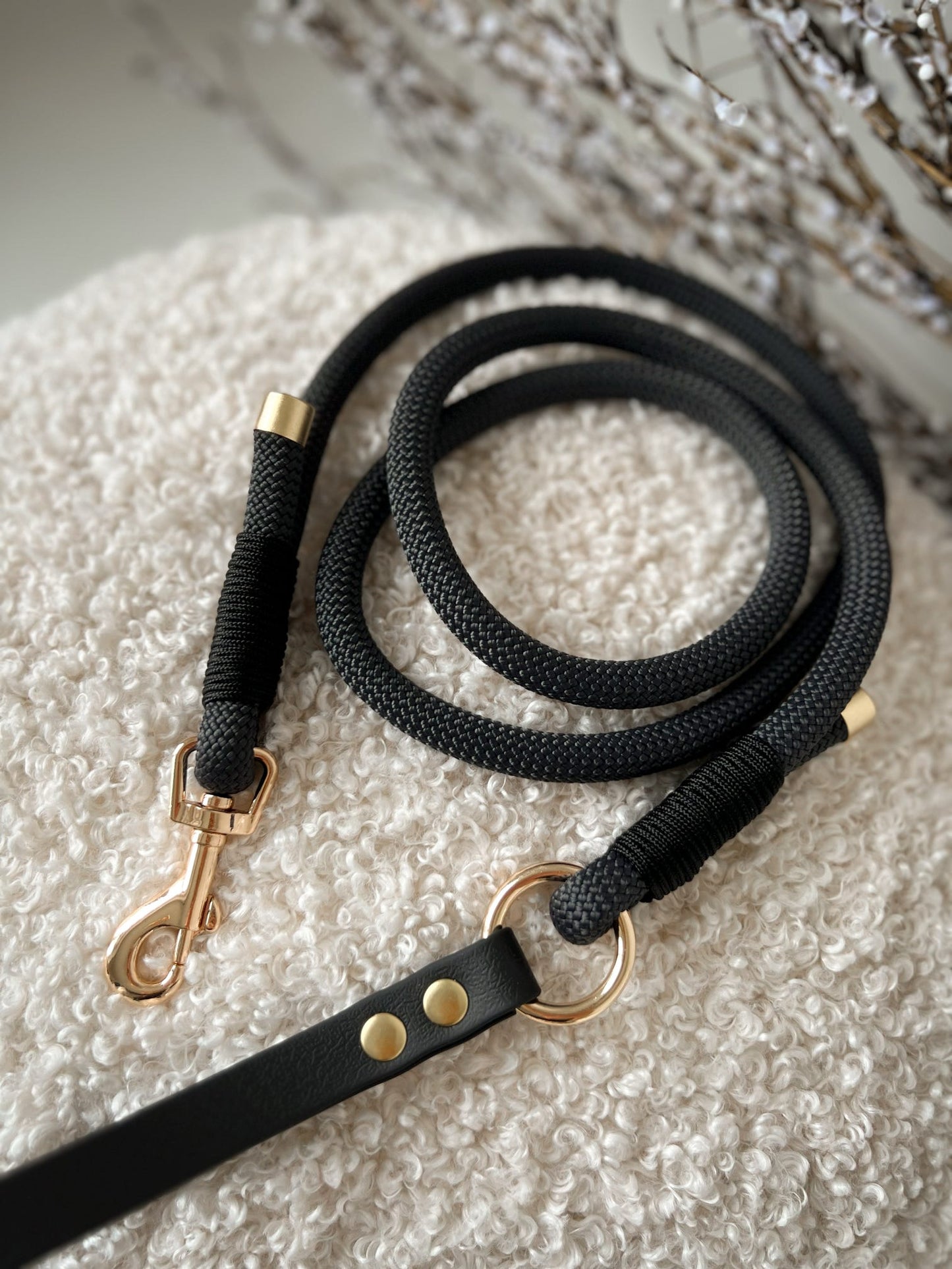Custom Made | Lead | Rope - Black
