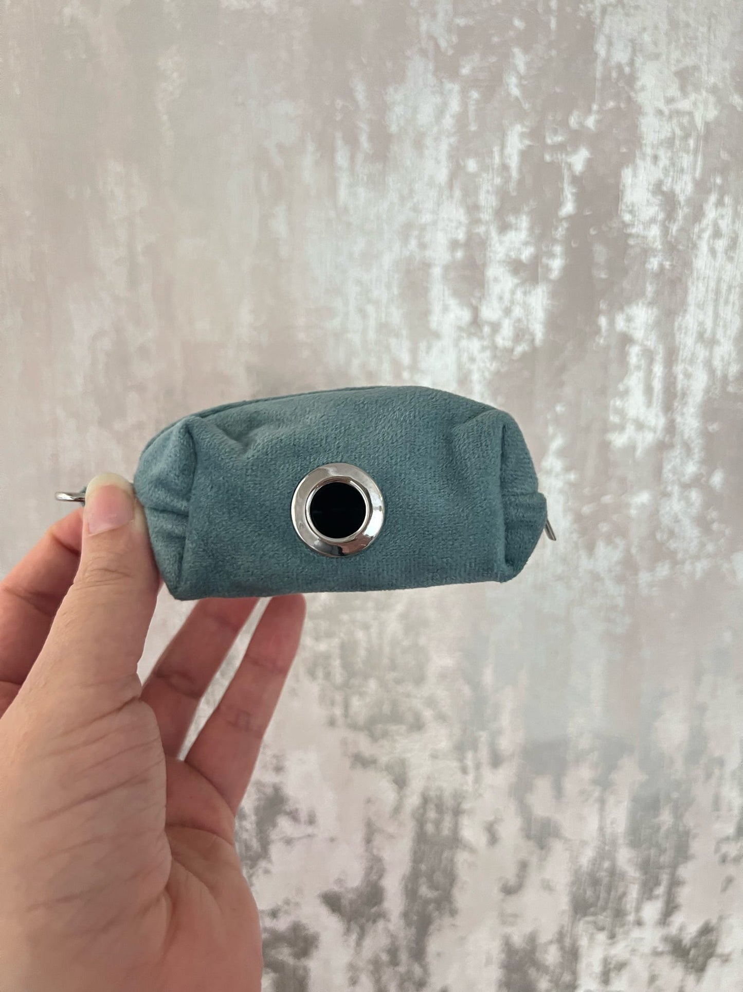 Poo Bag Holder | Fabric - Blue/Silver