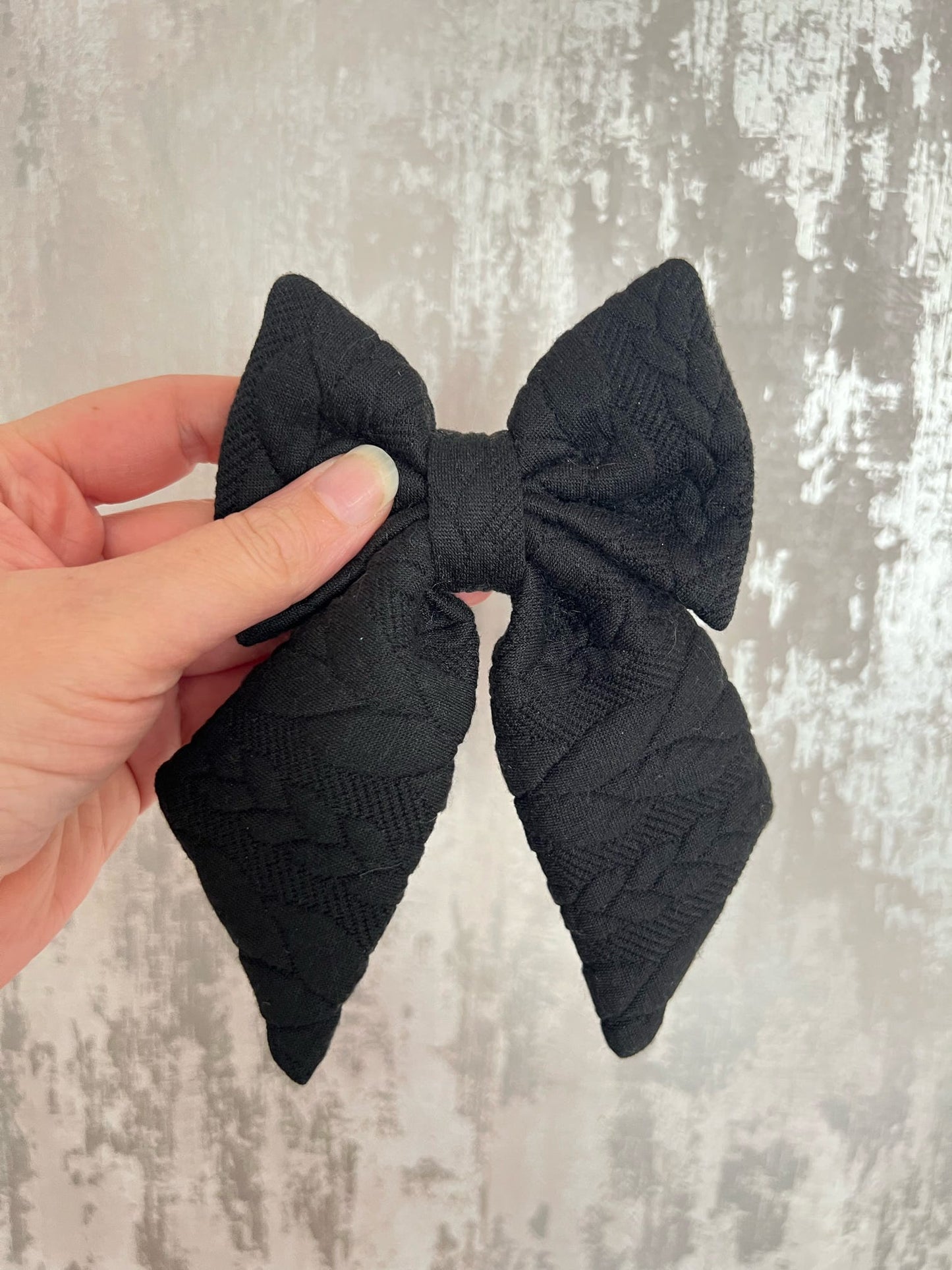 Cable Knit | Bow - Black