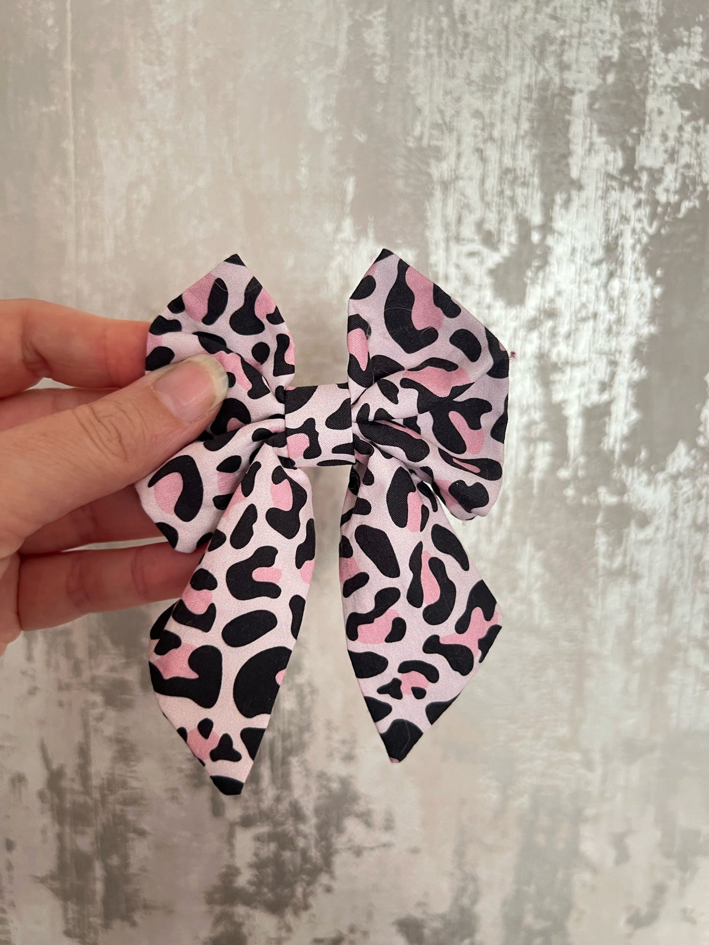 Fabric | Sailor Bow - Pink Leopard Print