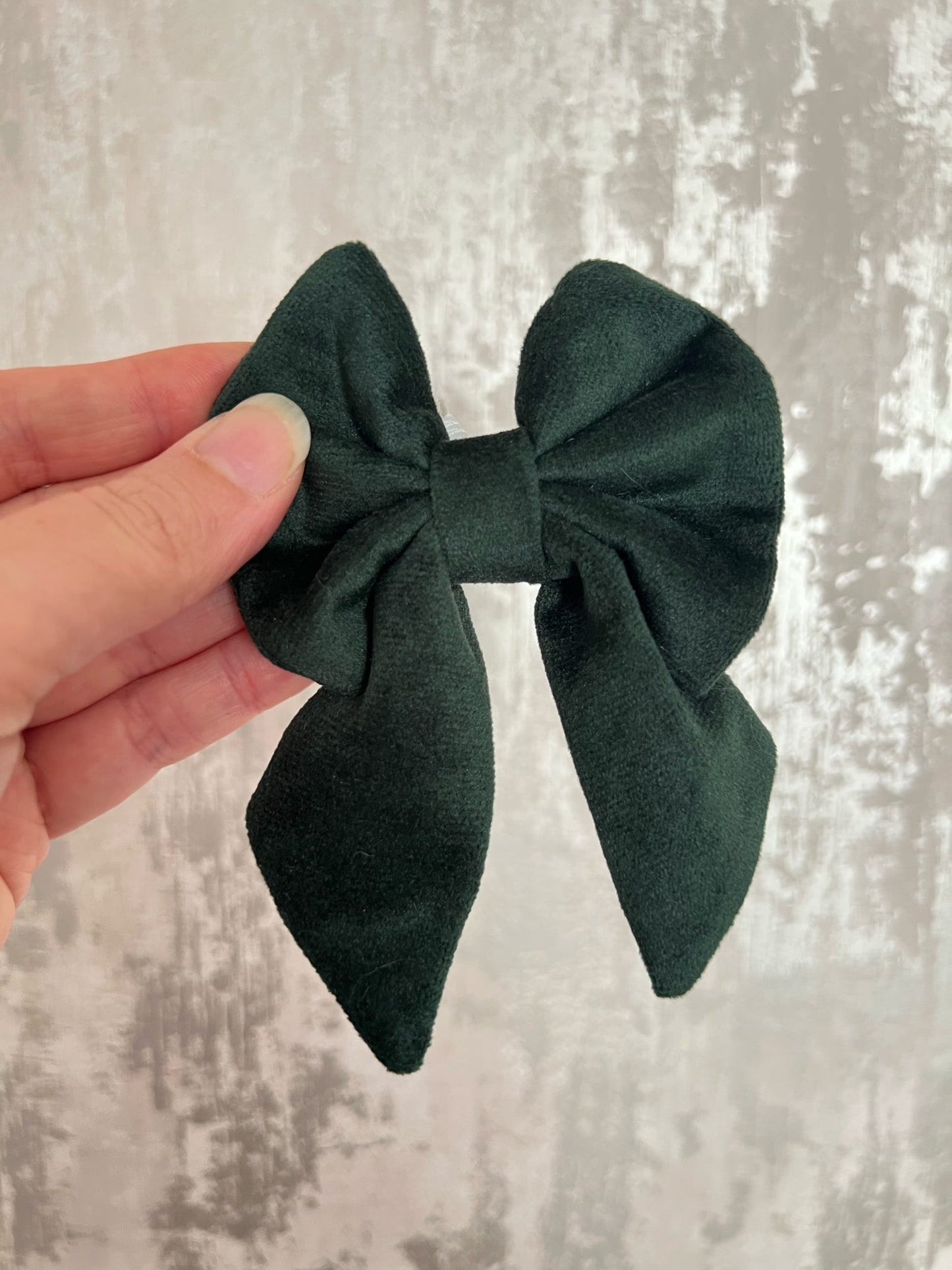 Fabric | Sailor Bow - Dark Green Velvet