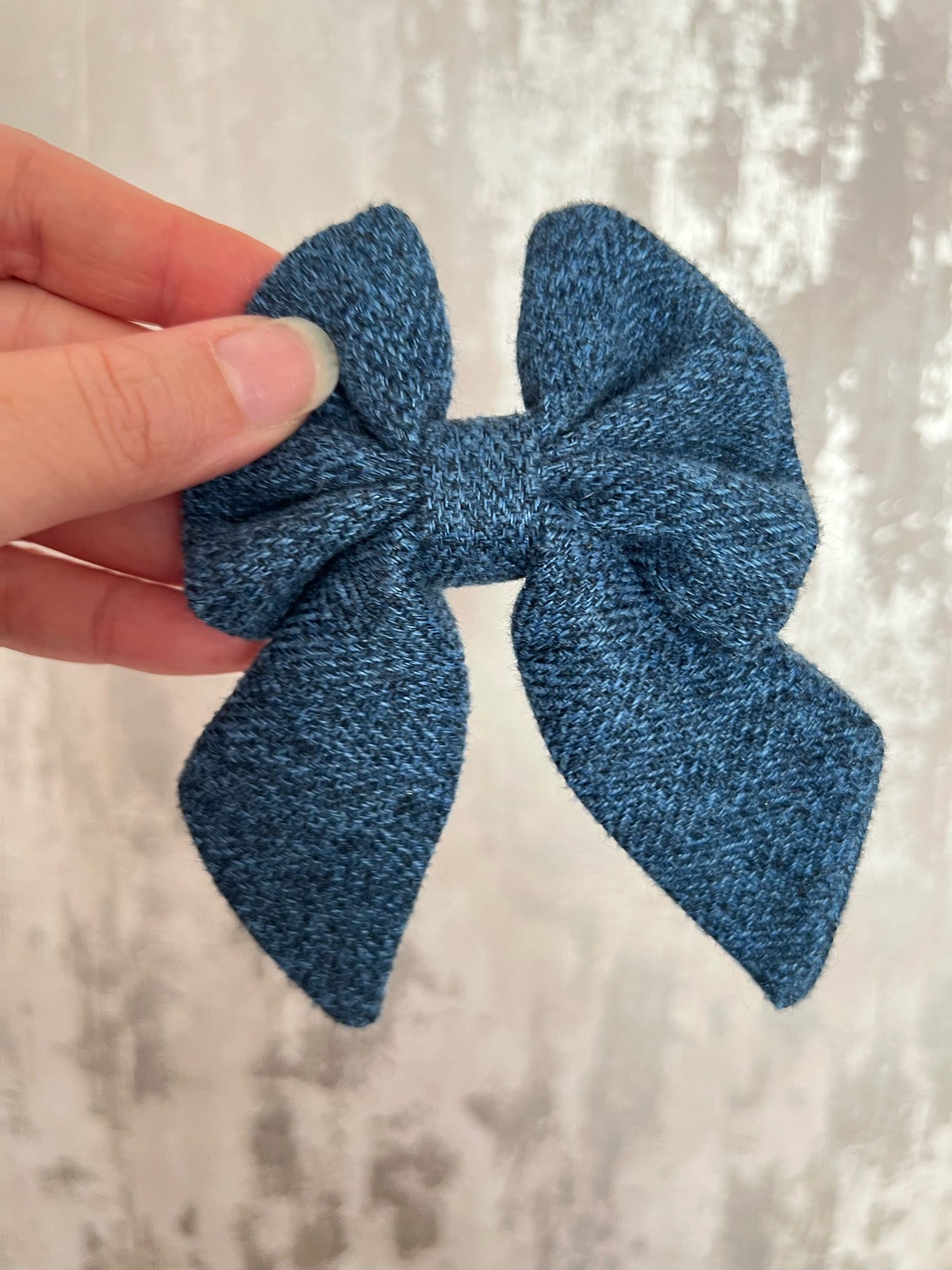 Fabric | Sailor Bow - Navy Tweed