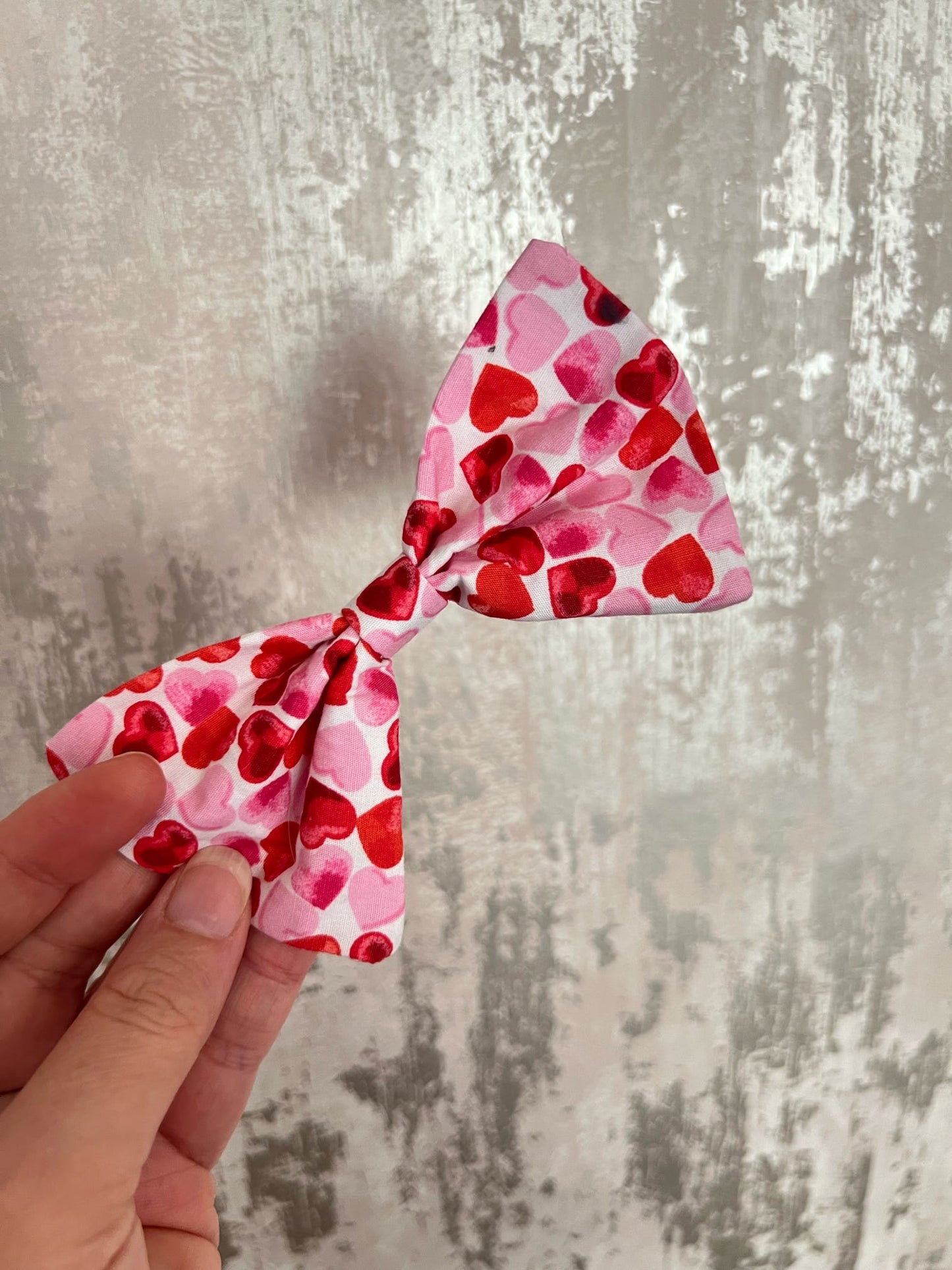 Fabric | Bow tie M - Love Hearts