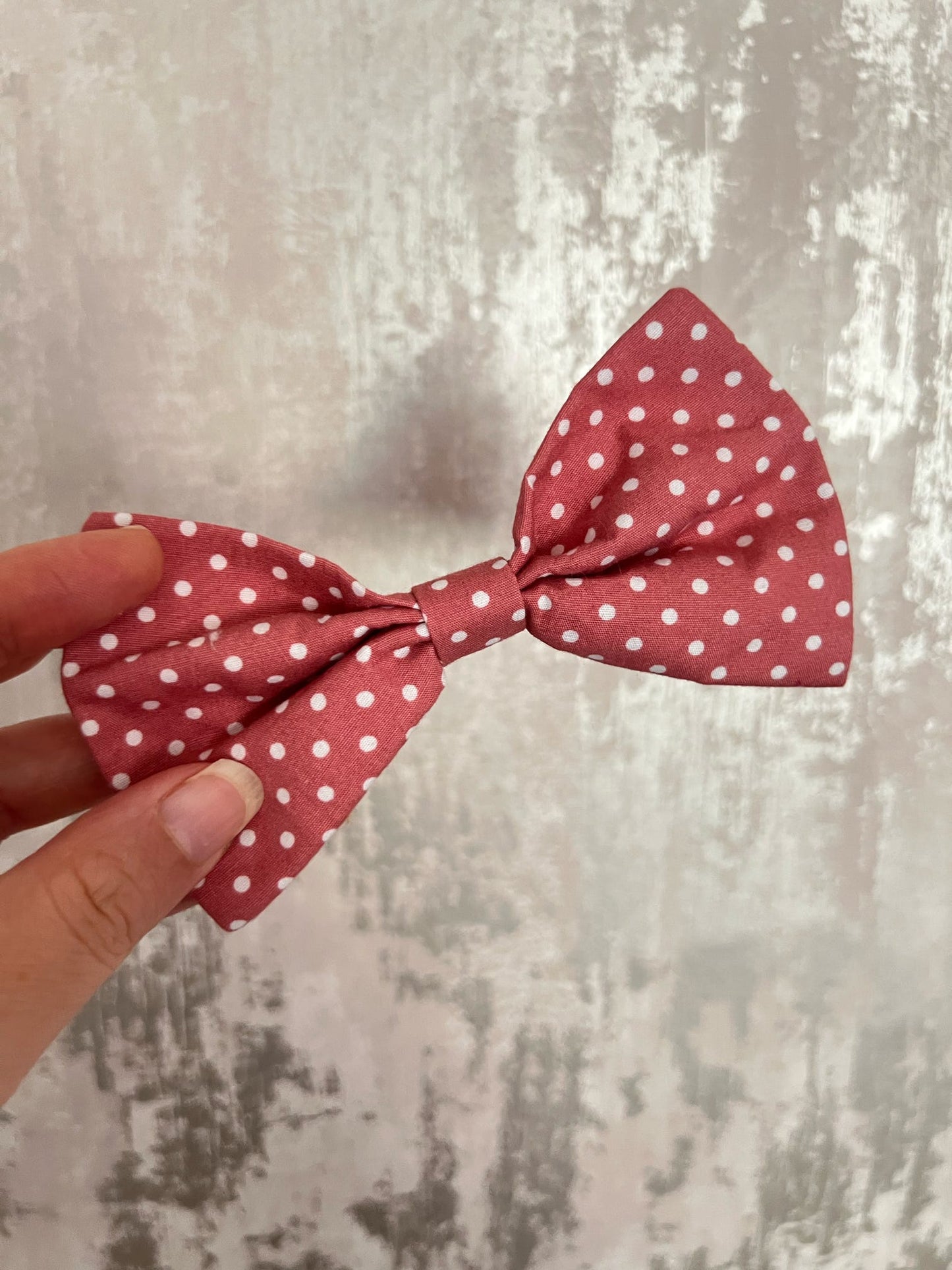 Fabric | Bow tie M - Pink Polka Dot