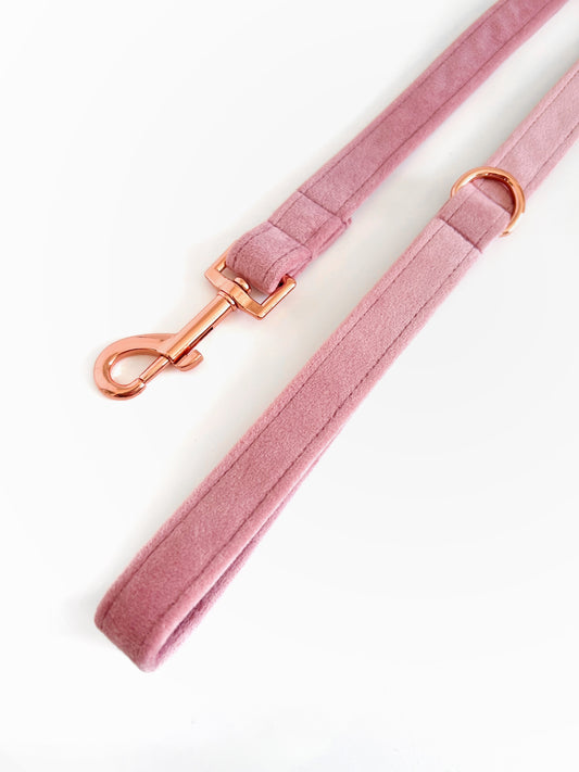 Pink and rose gold dog lead