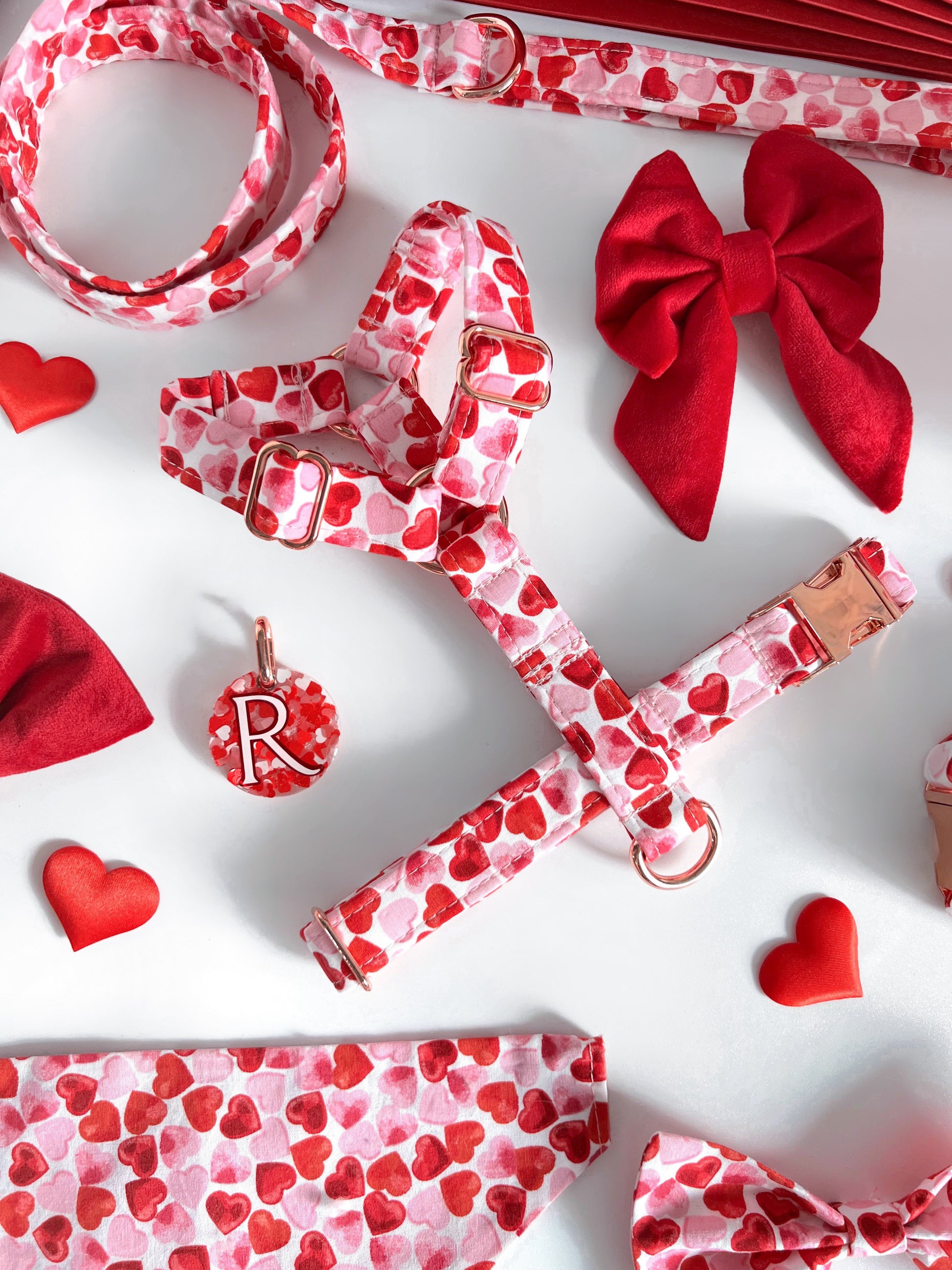 Puppy love valentines collection including ID tag
