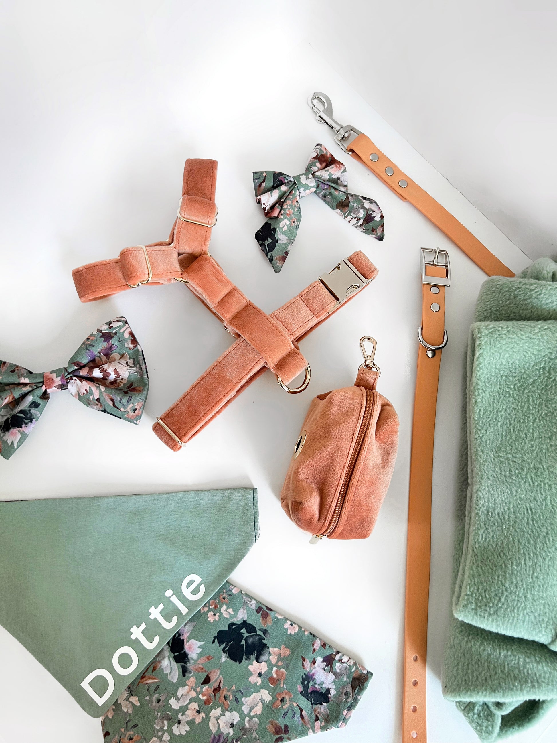 Outfit inspiration- mix of peach and green products
