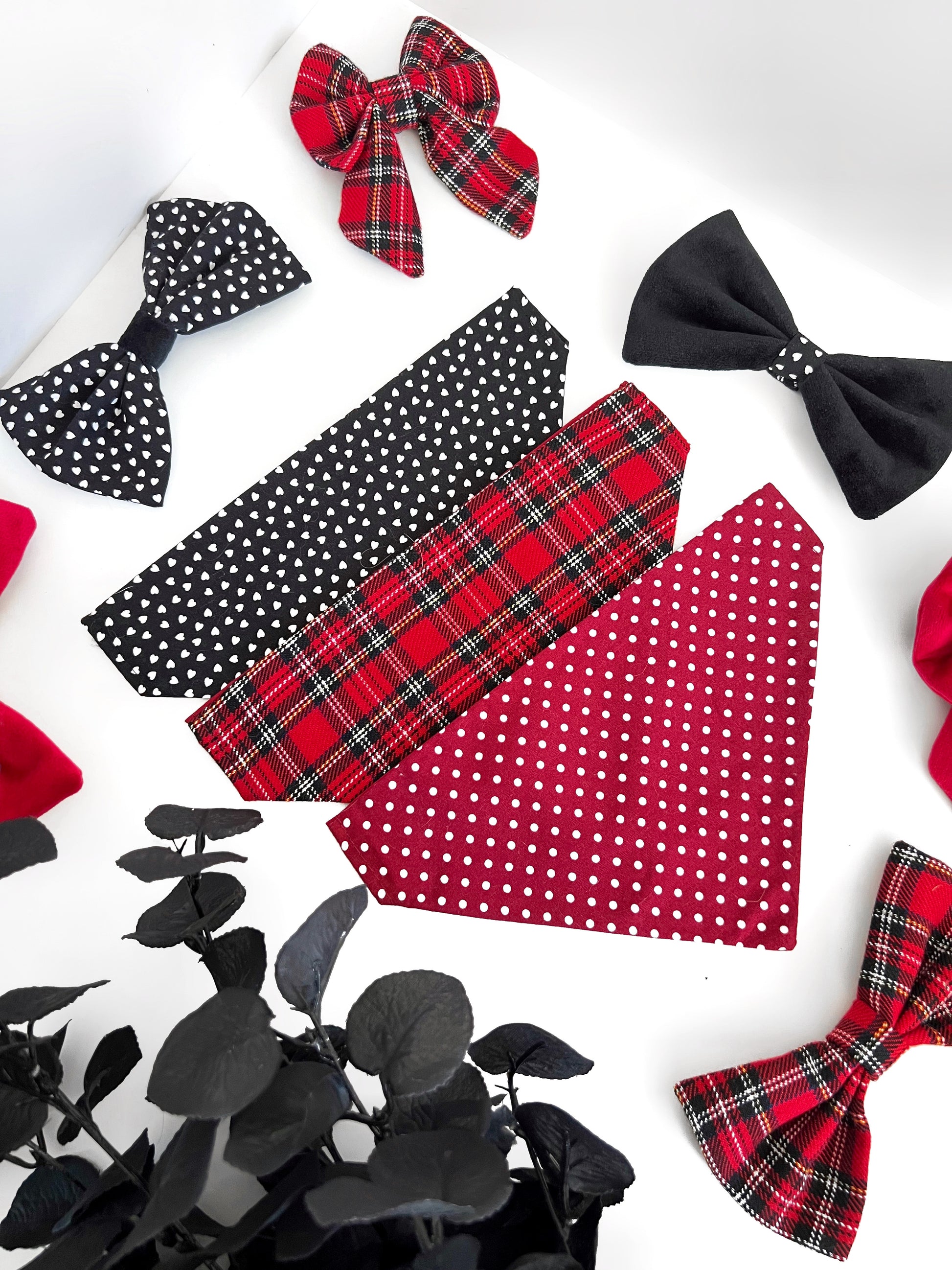 Some of the bow and bandana designs that we offer