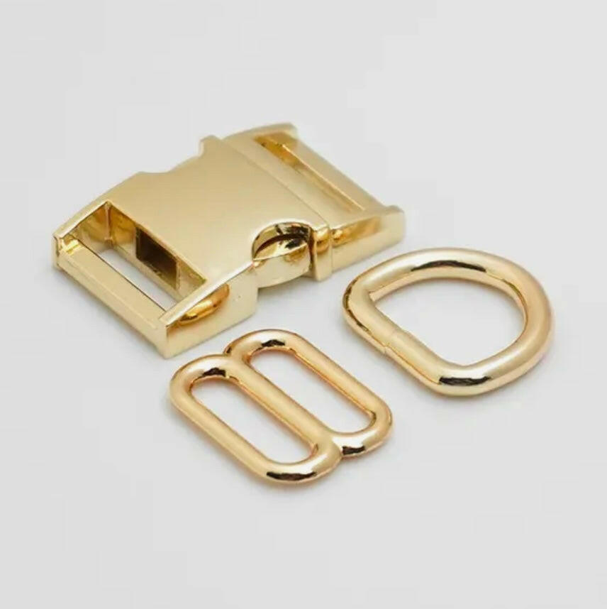 Gold metal side release buckle