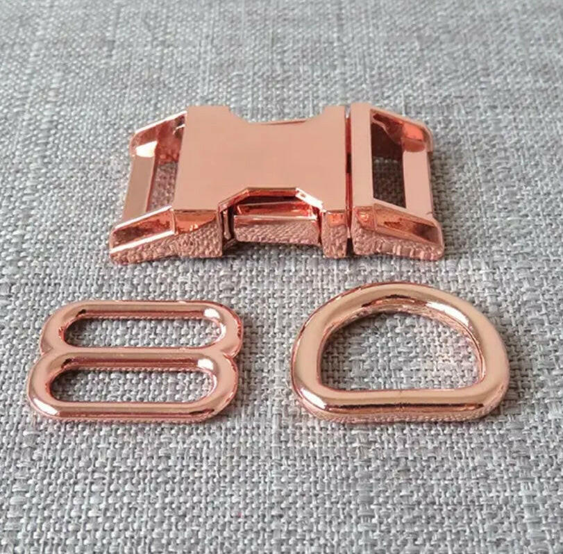 Rose gold metal buckle