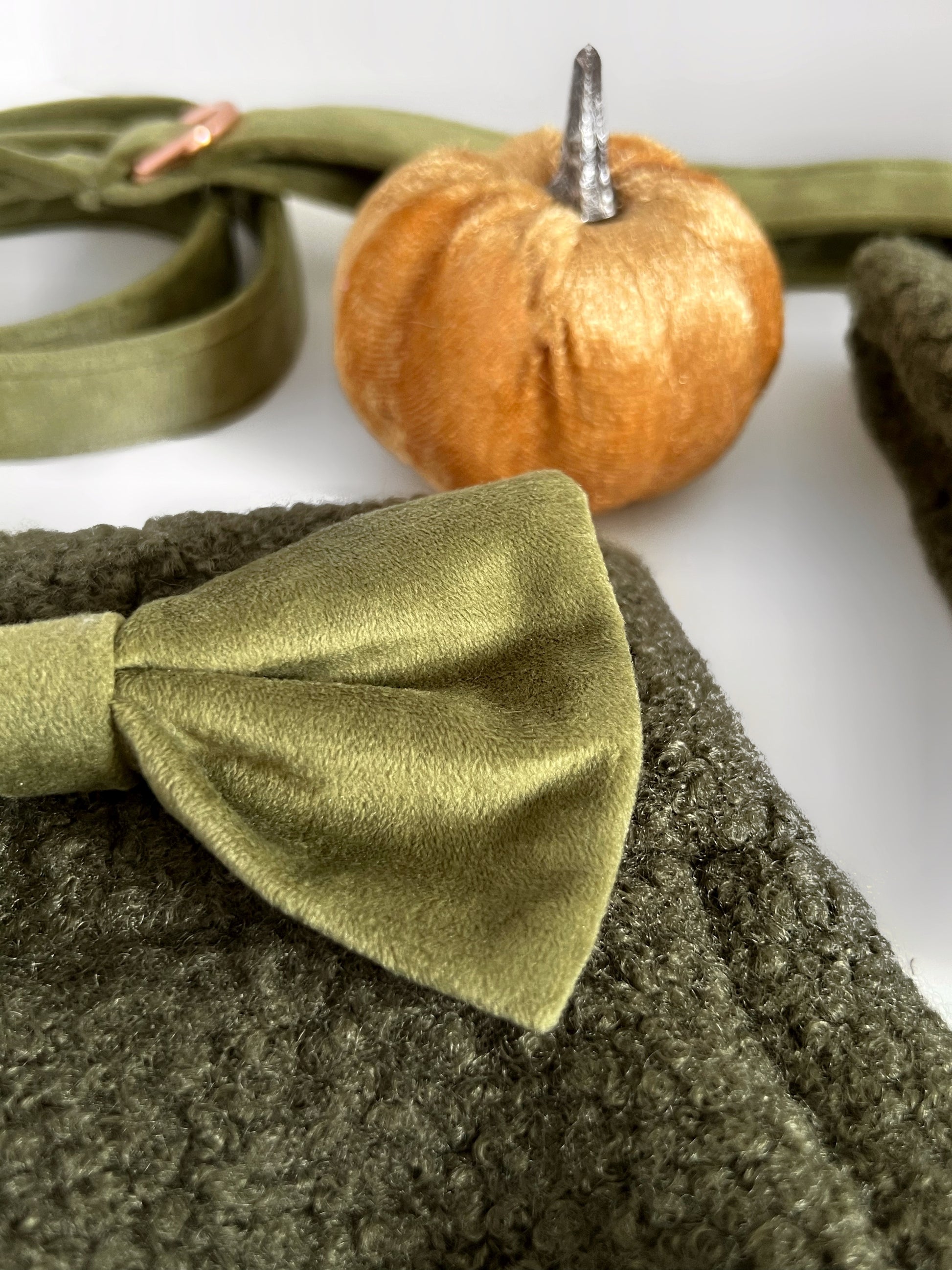Close up of dark olive teddy borg fleece