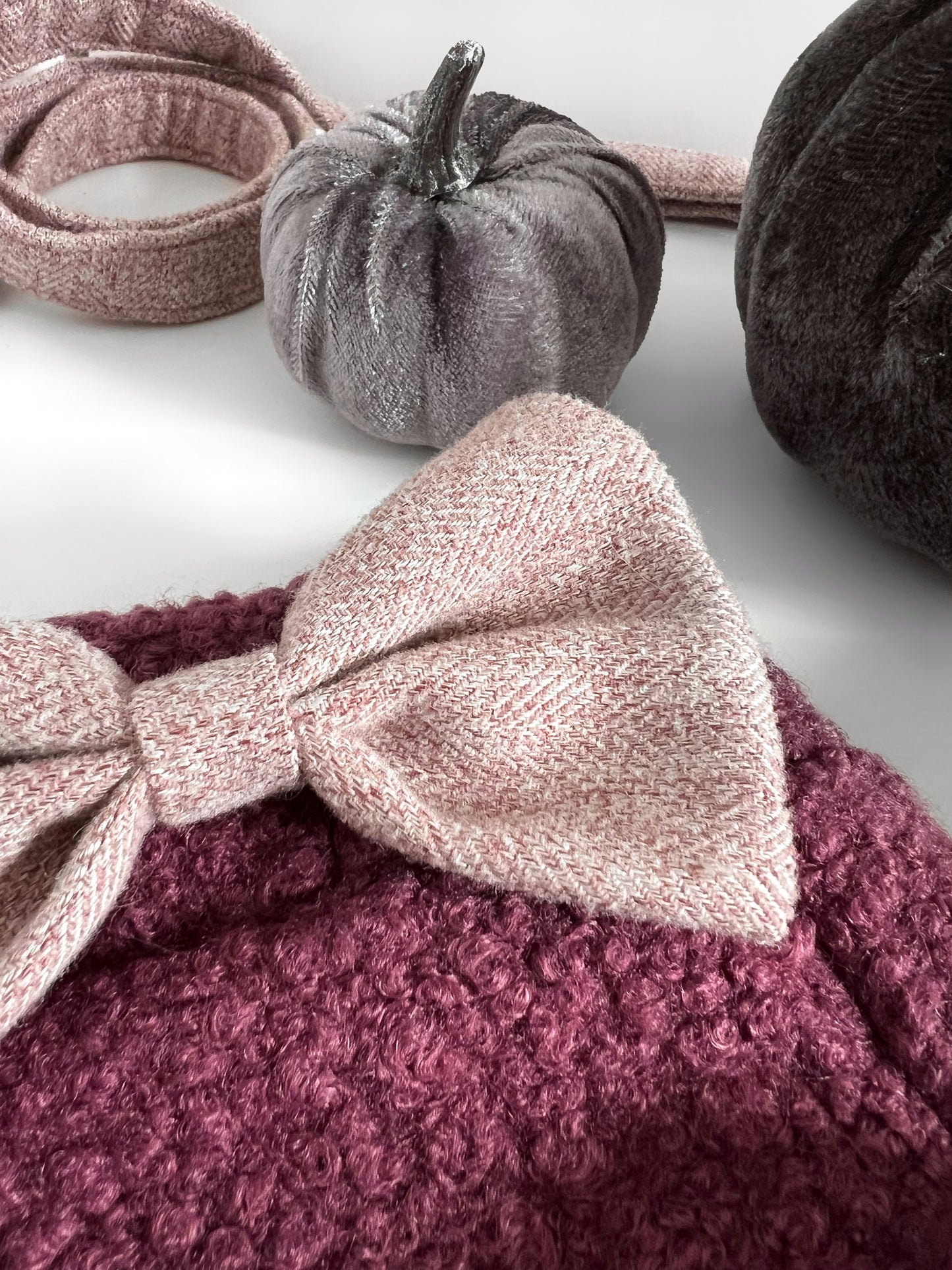Close up of mulberry pink fleece