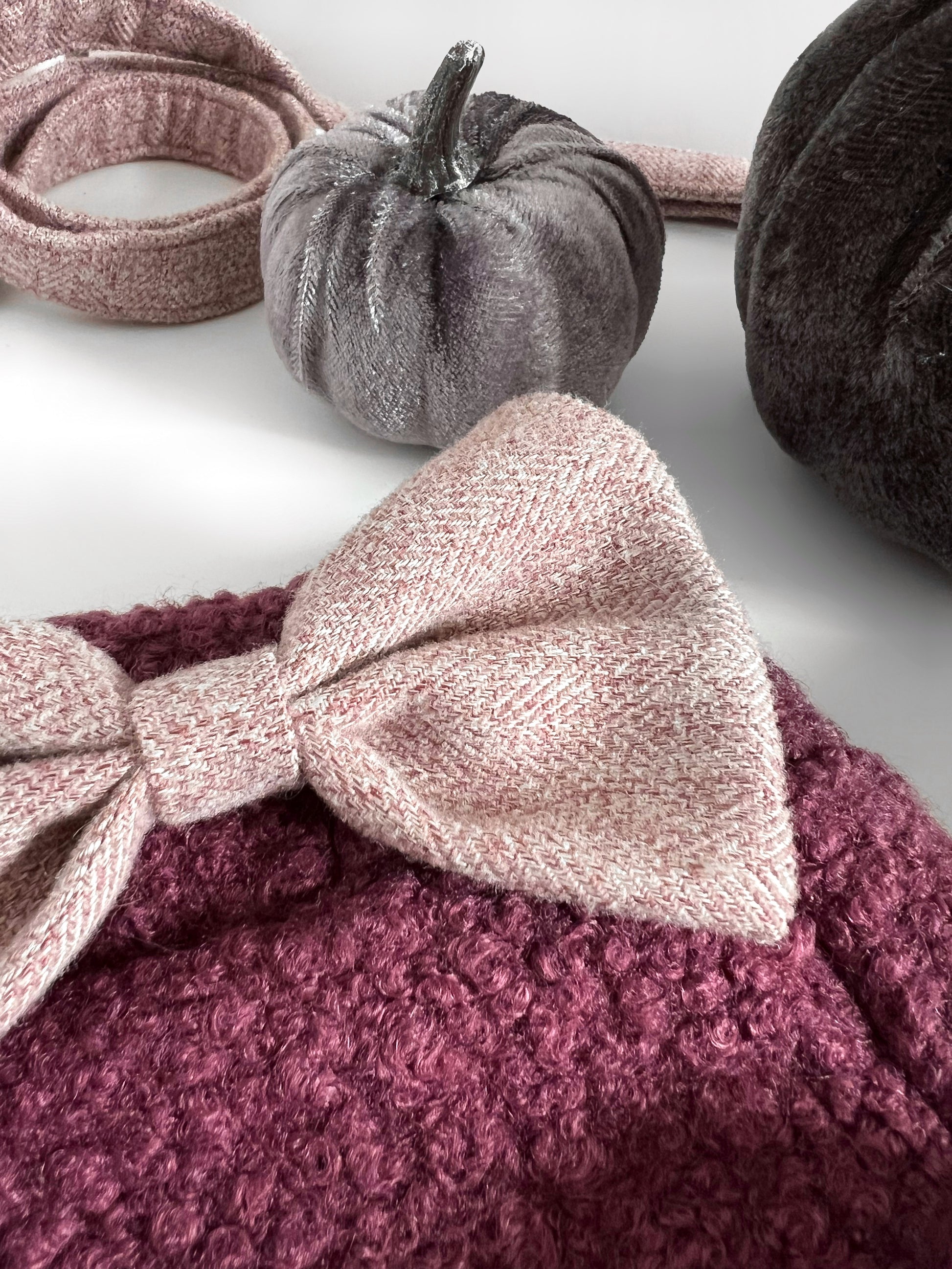 Close up of mulberry pink fleece