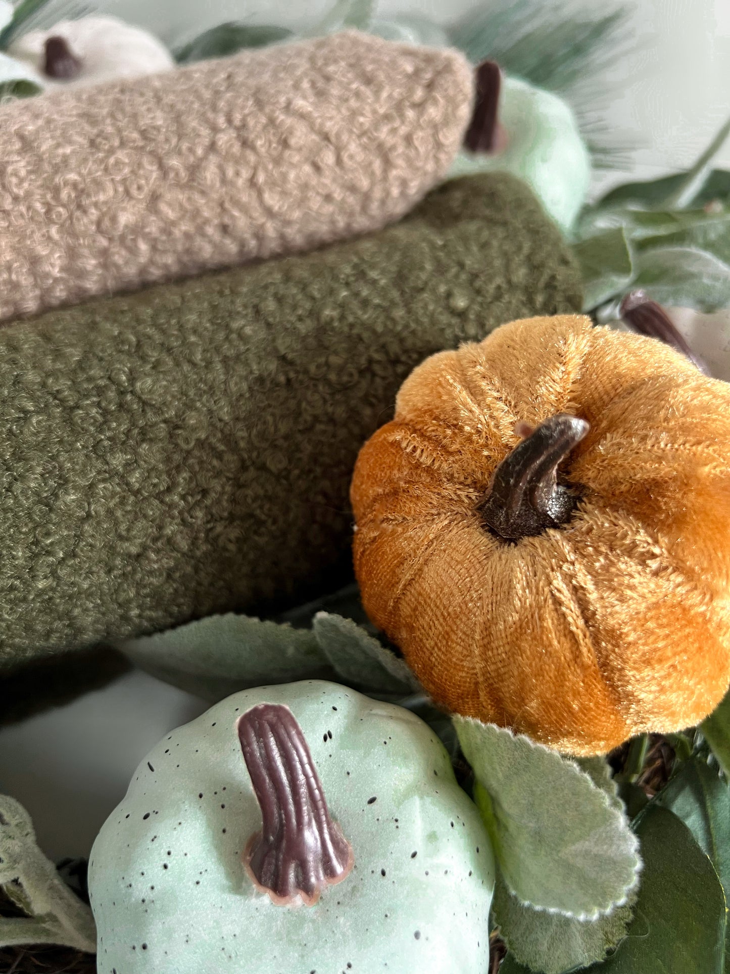 Biscotti beige and dark olive green teddy borg dog fleeces