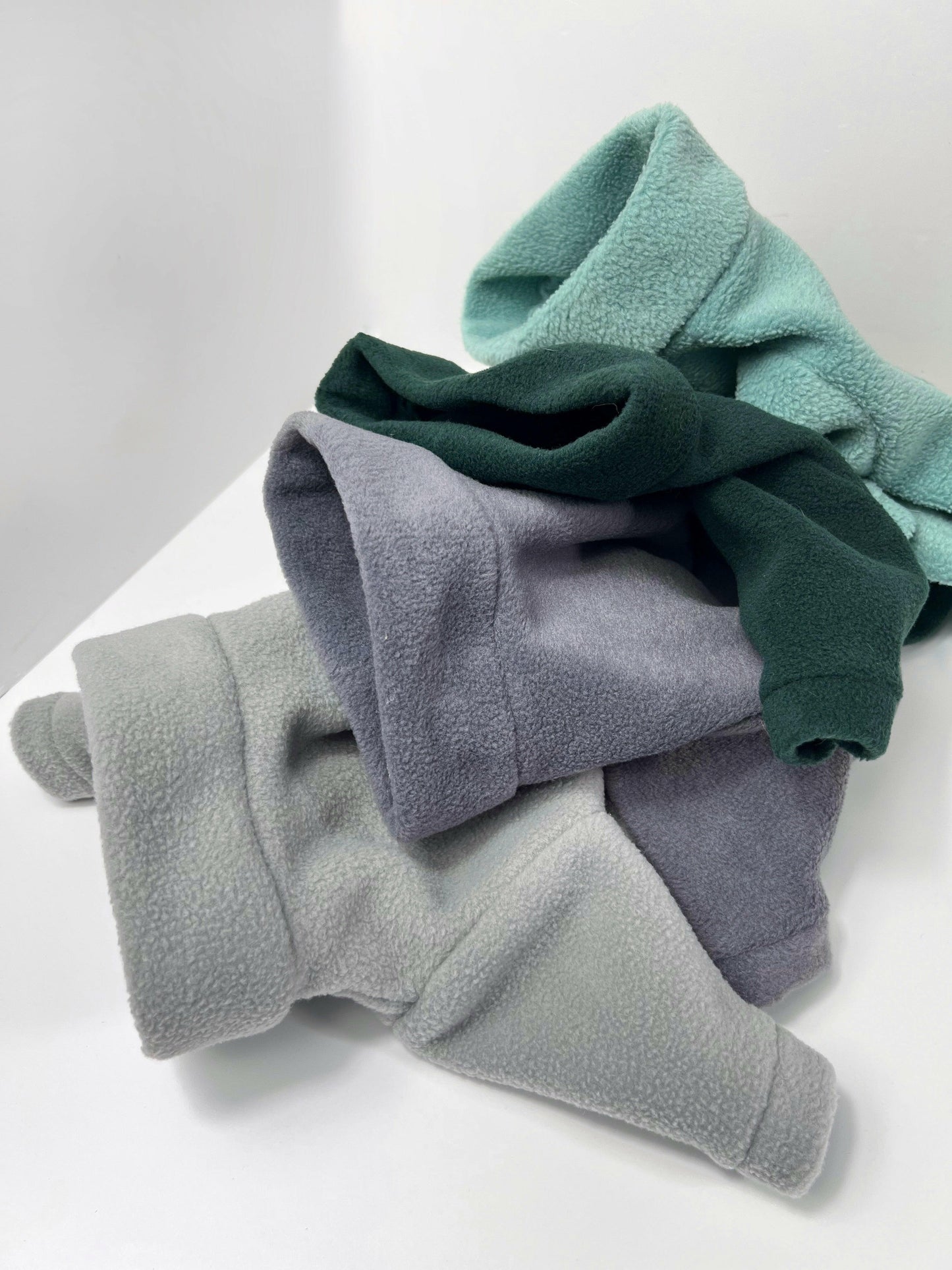 Pile of polar fleeces