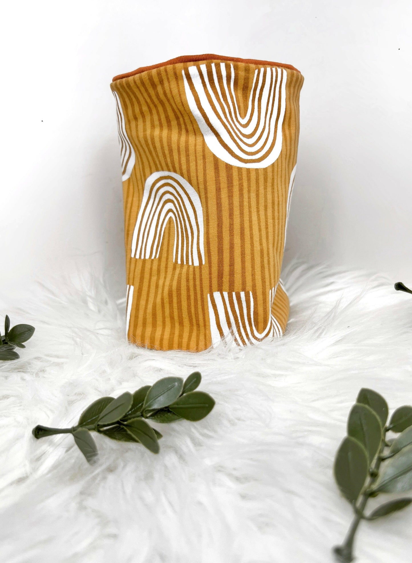 Mustard rainbow safari food snood