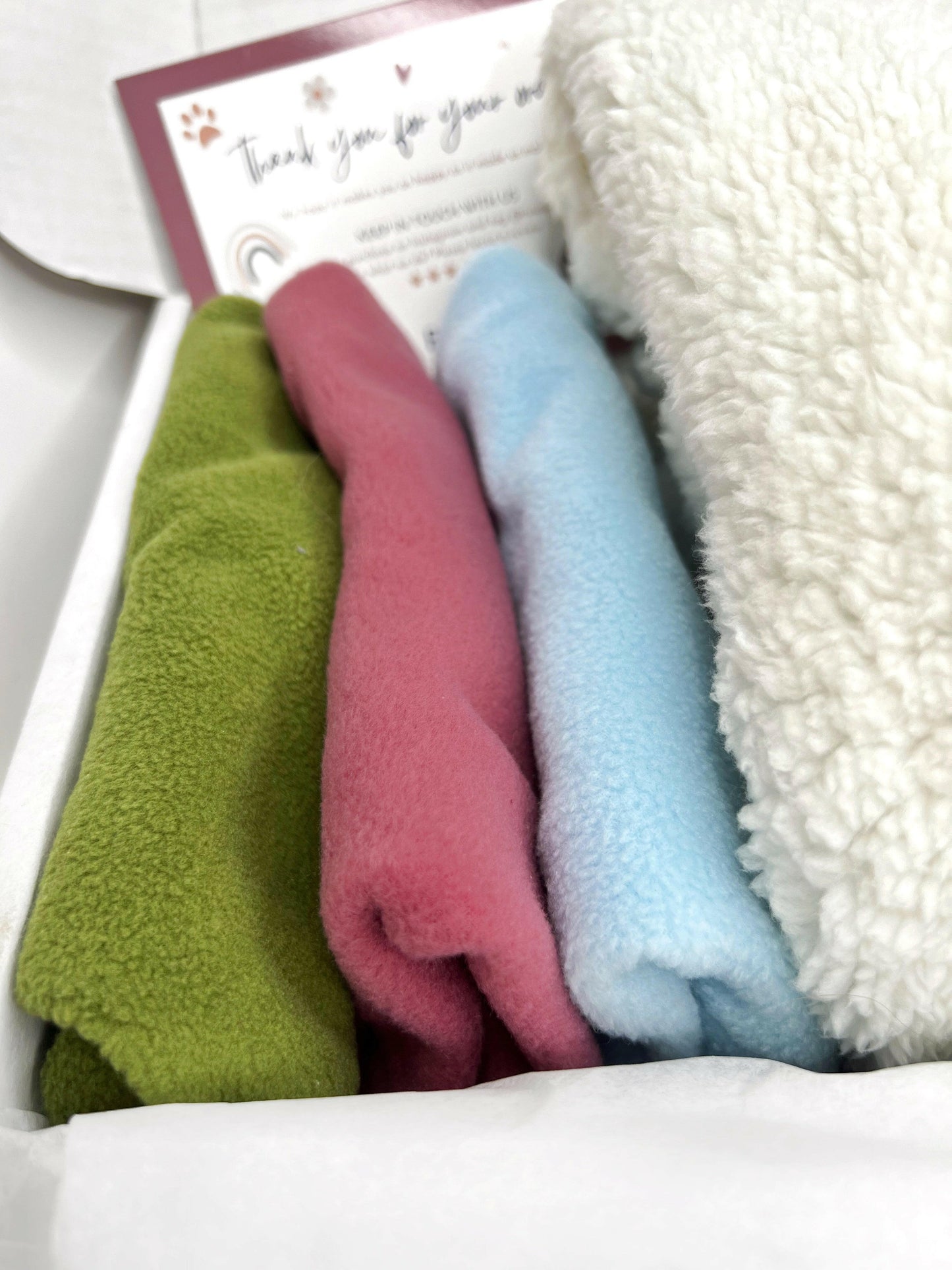 Customer order including 3 fleeces