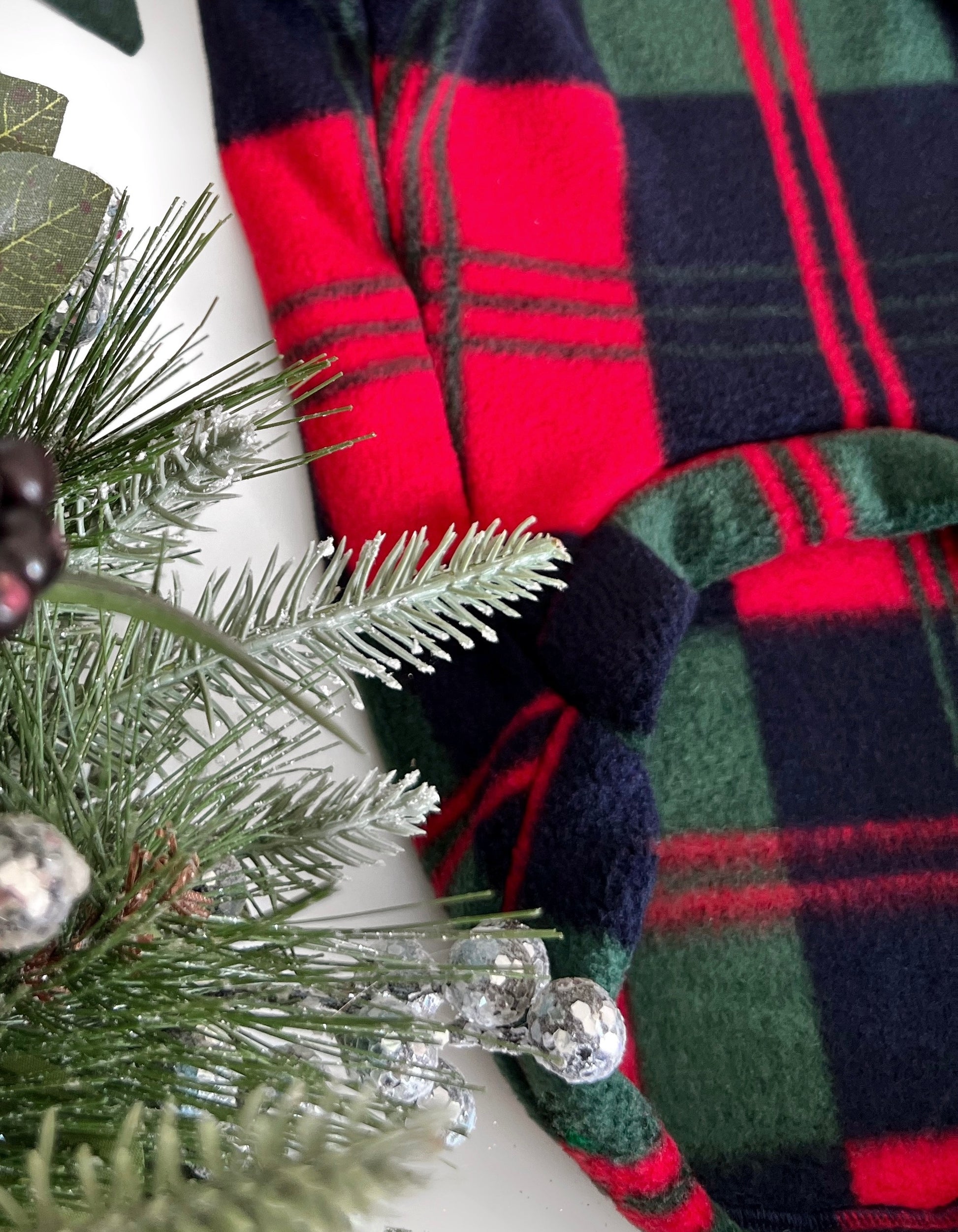 Close up of fleece design