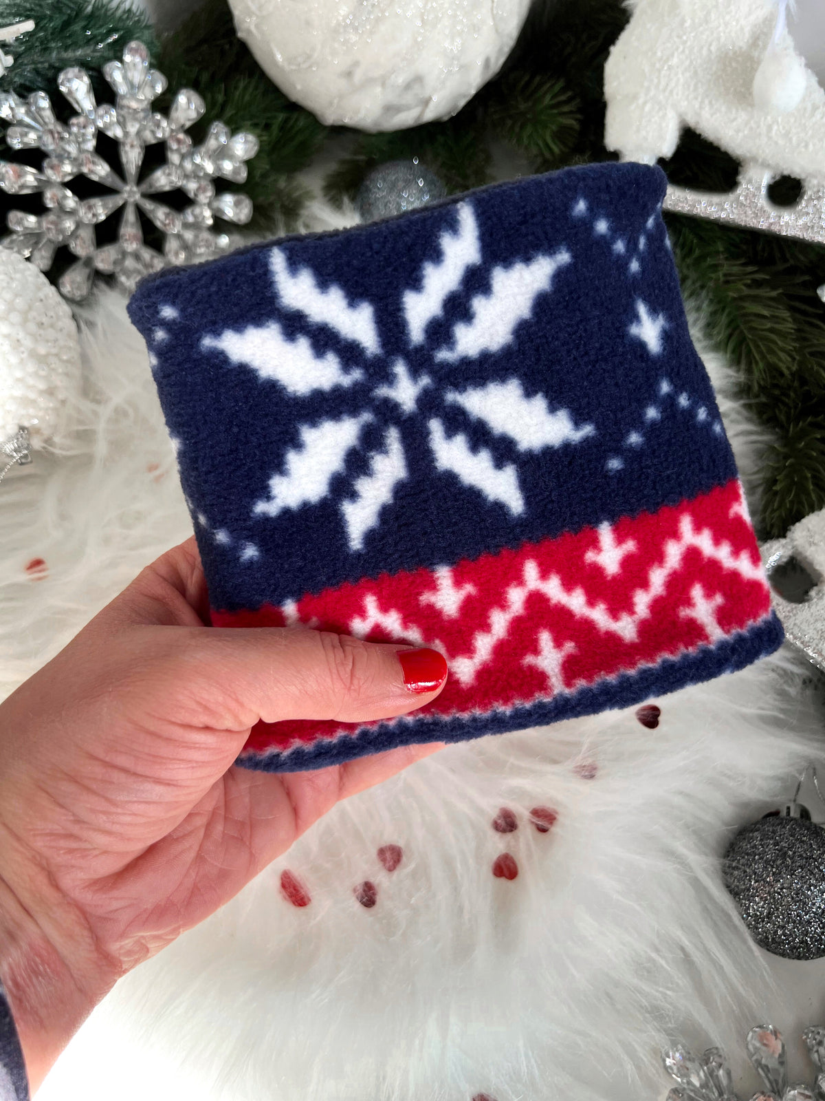 Navy fairsdale dog snood