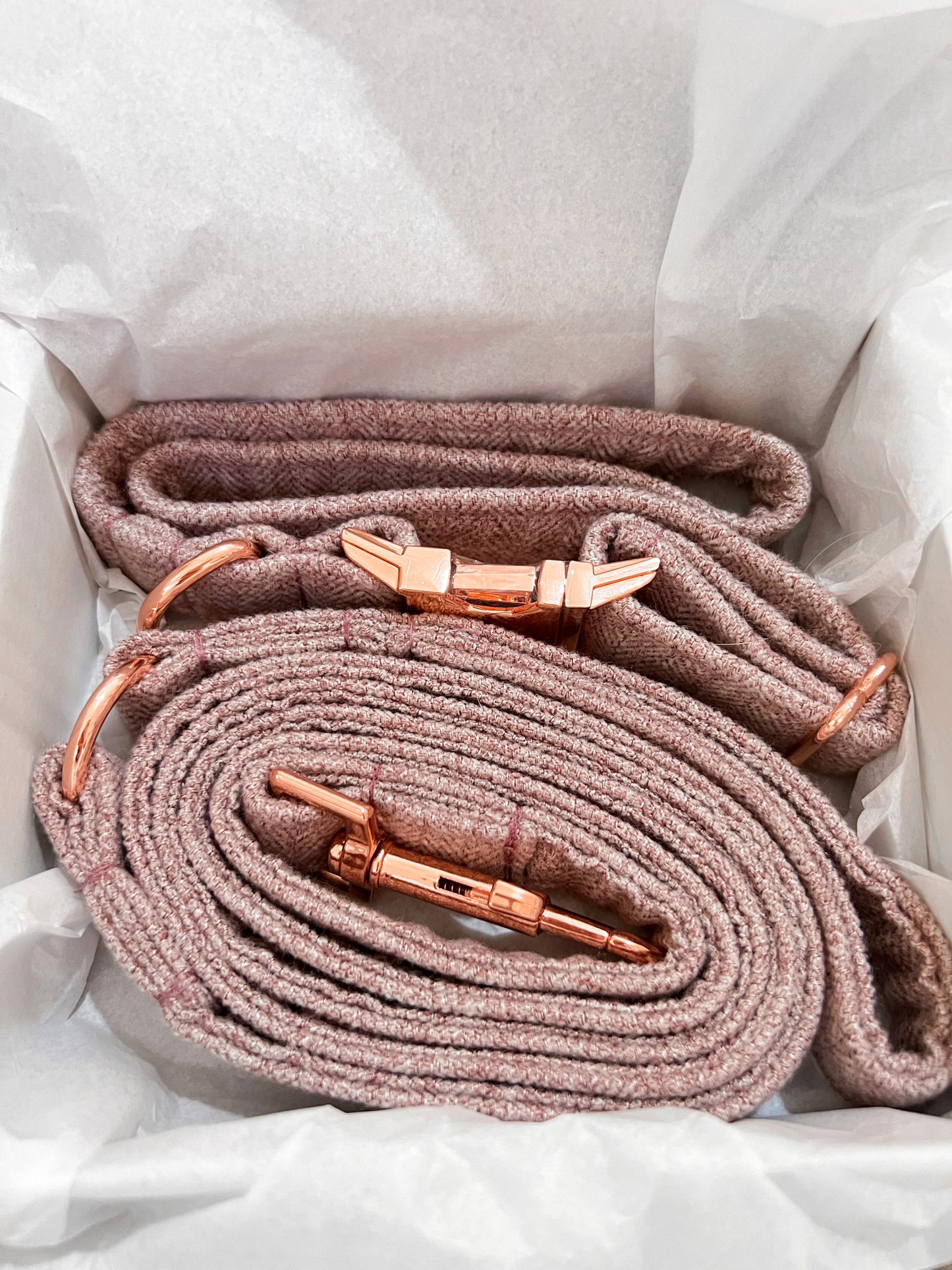 Customer order - pink tweed collar and lead