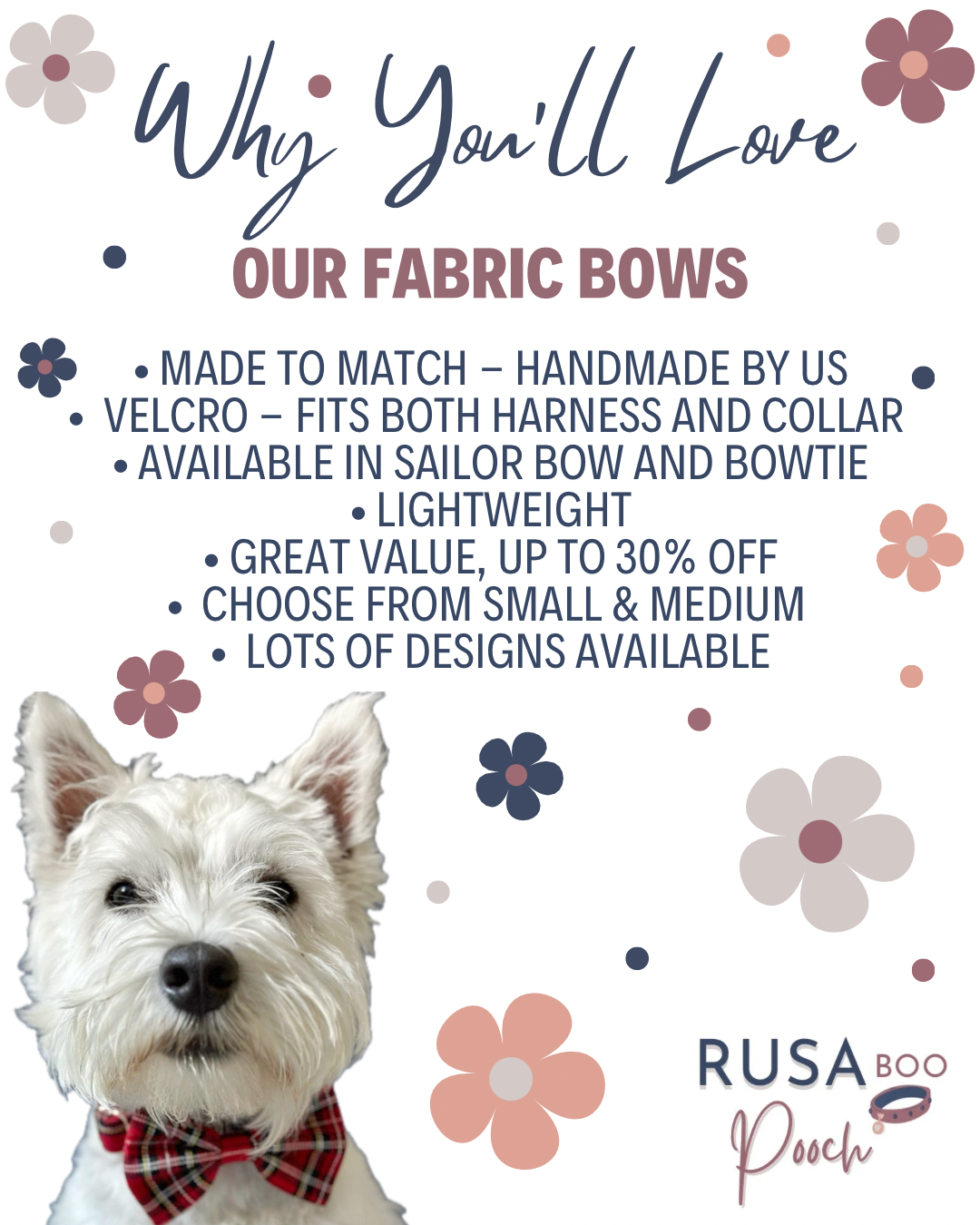 Photo of why you'll love our fabric bows