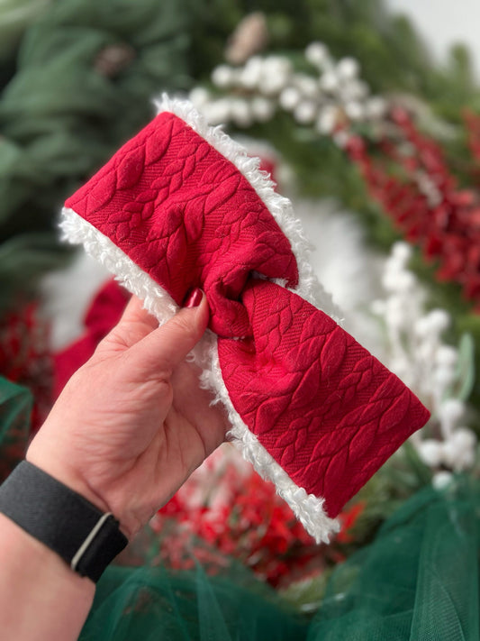 Custom Made | Mama Band - Red Cable Knit