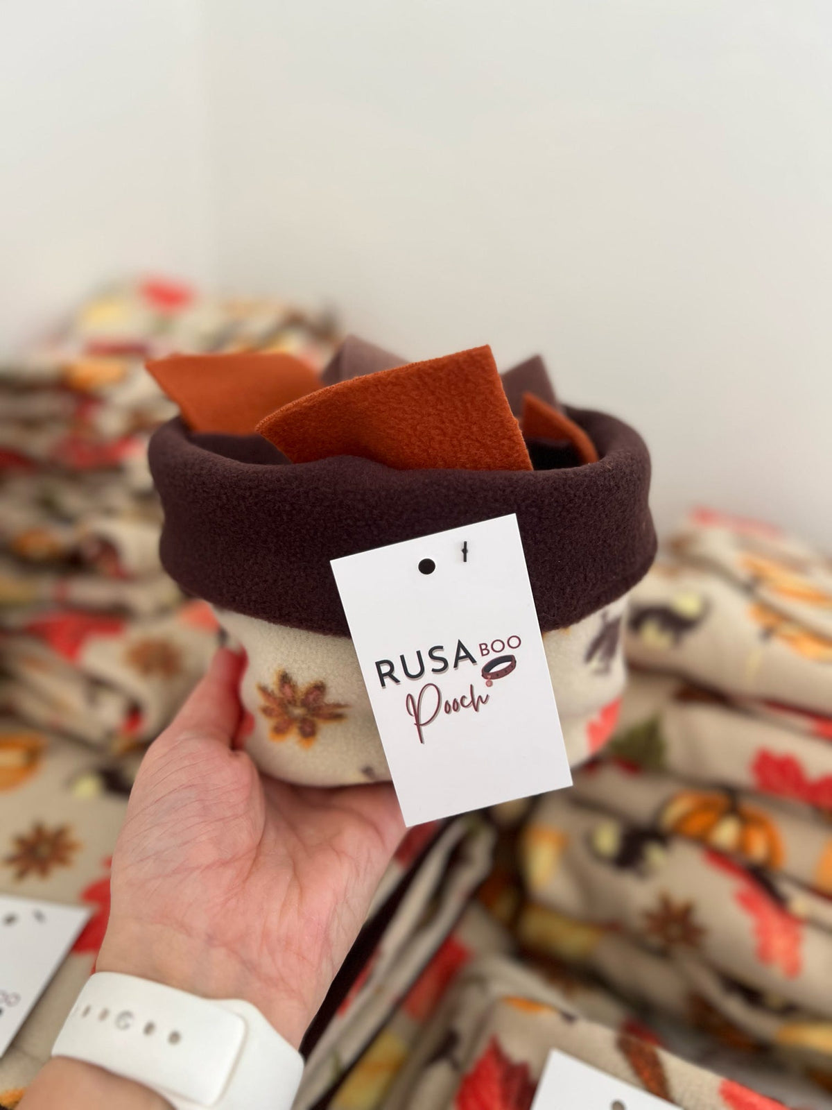 Ready To Ship | Snuffle Bowl - Autumn Pumpkin Print