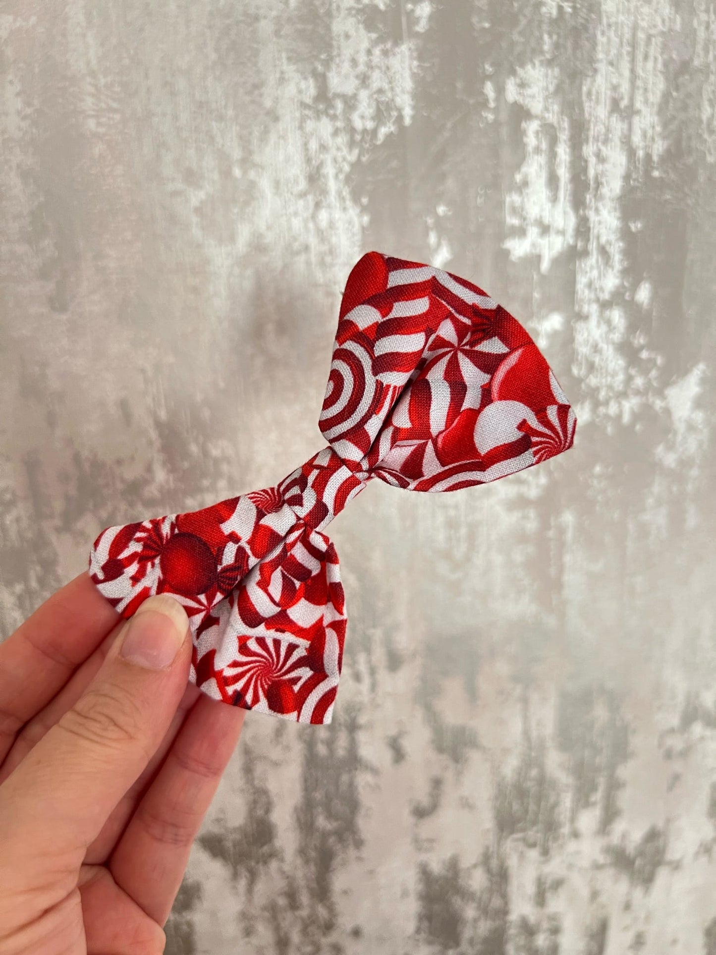Fabric | Bowtie - Red Candy Cane
