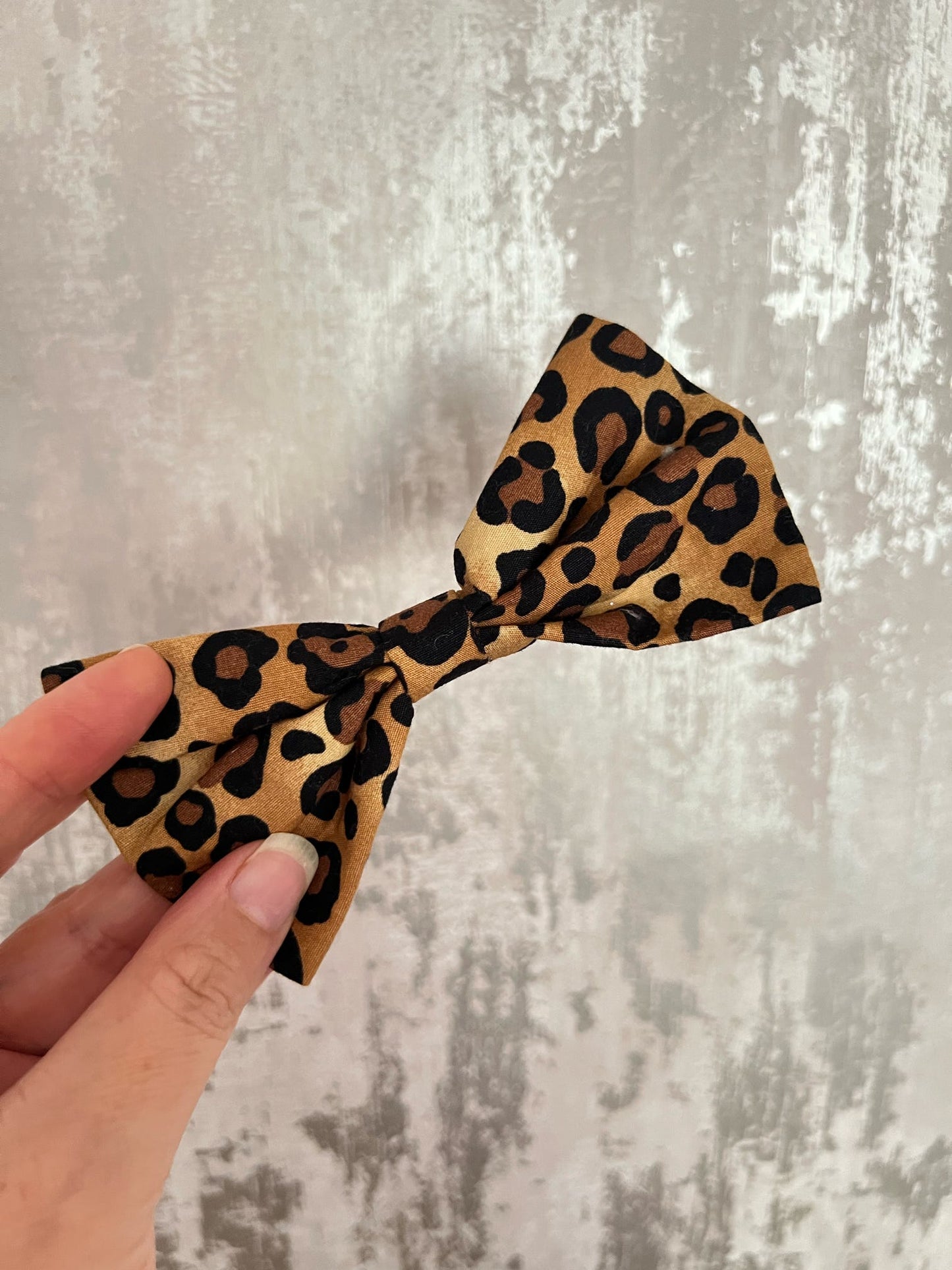 Fabric | Bow tie M - Leopard Print