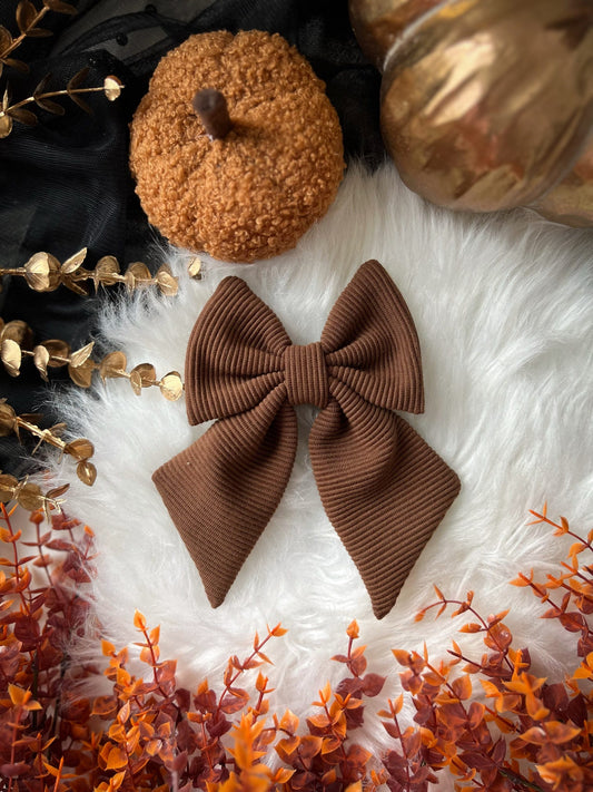 Custom Made | Sailor Bow - Cocoa Jersey Rib