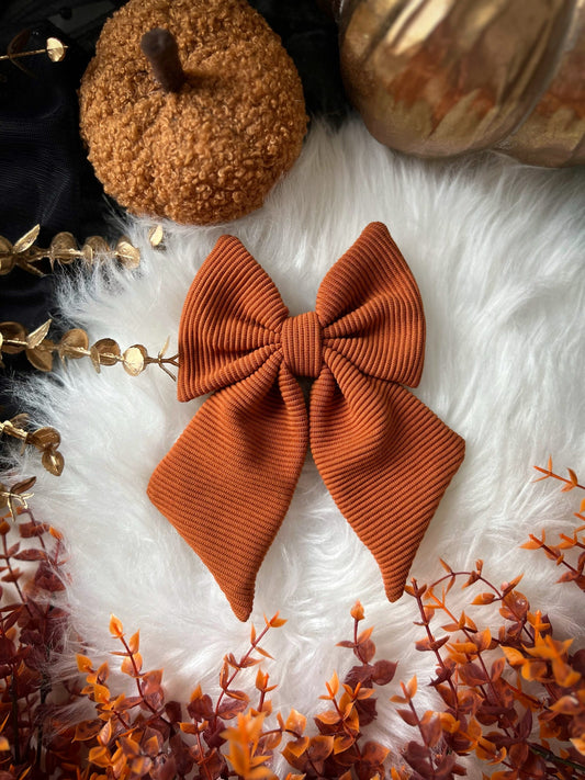 Custom Made | Sailor Bow - Auburn Jersey Rib