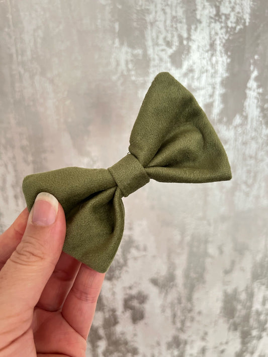Fabric | Bow tie S - Green Velvet